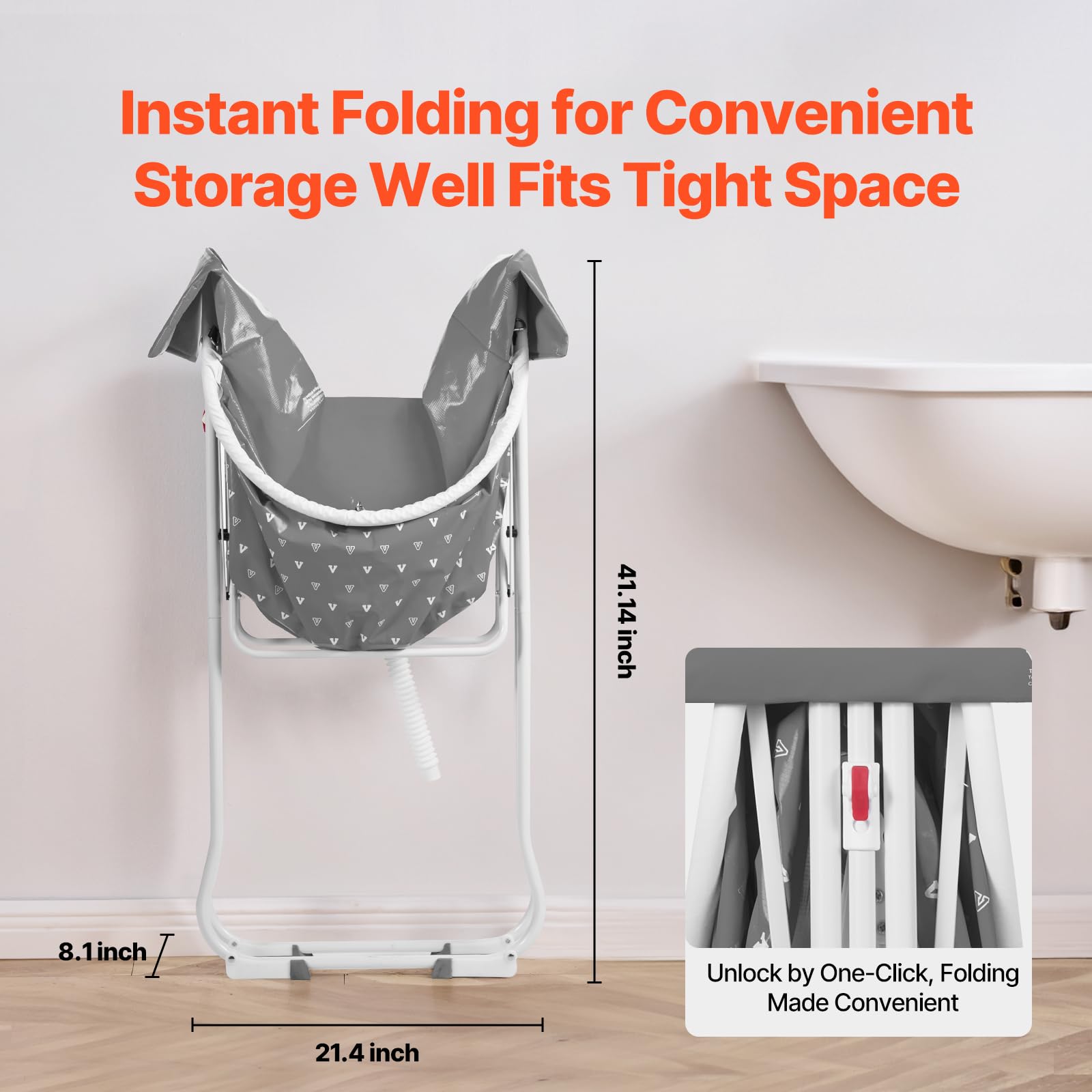 Foto 3 pulgar | Bañera Portátil Para Perros Vevor Elevada Y Plegable Gris - Venta Internacional.