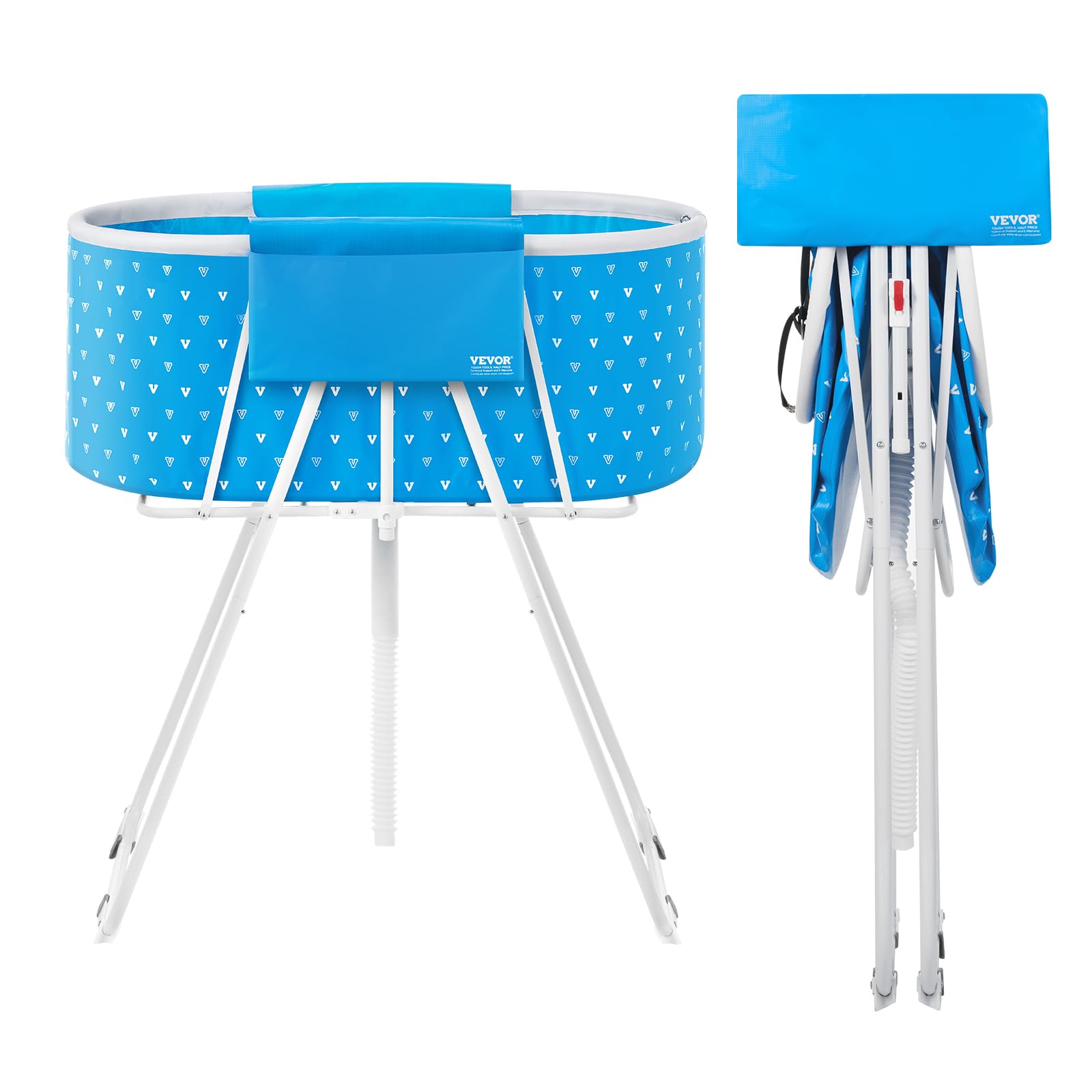 Bañera Portátil Para Perros Vevor Elevada Y Plegable, Azul Claro - Venta Internacional.