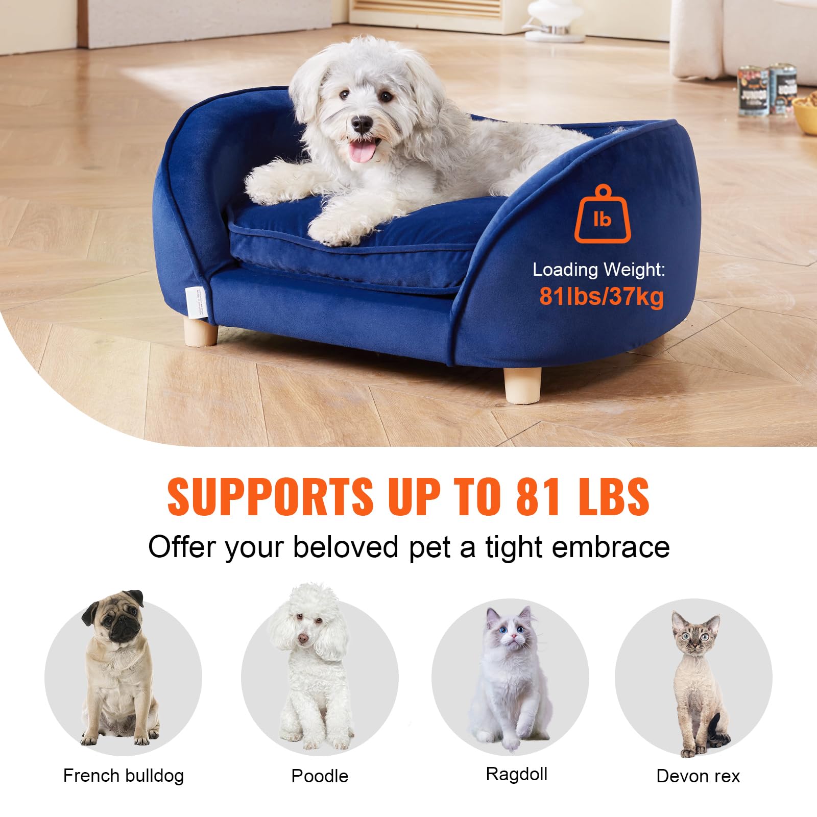 Foto 4 pulgar | Cama Para Perros Vevor, Suave Y Aterciopelada, Sofá Y Silla Para Mascotas Pequeñas - Venta Internacional.