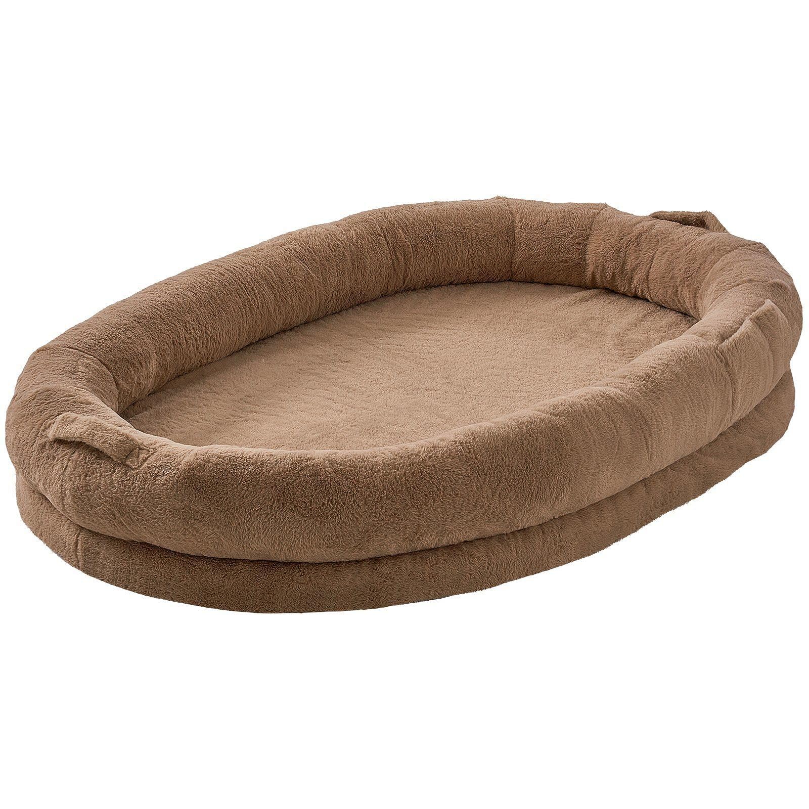 Cama Para Perros Vevor, Tamaño Humano, 72 X 48 X 10 Cm, Con Funda Lavable, Color Marrón - Venta Internacional.
