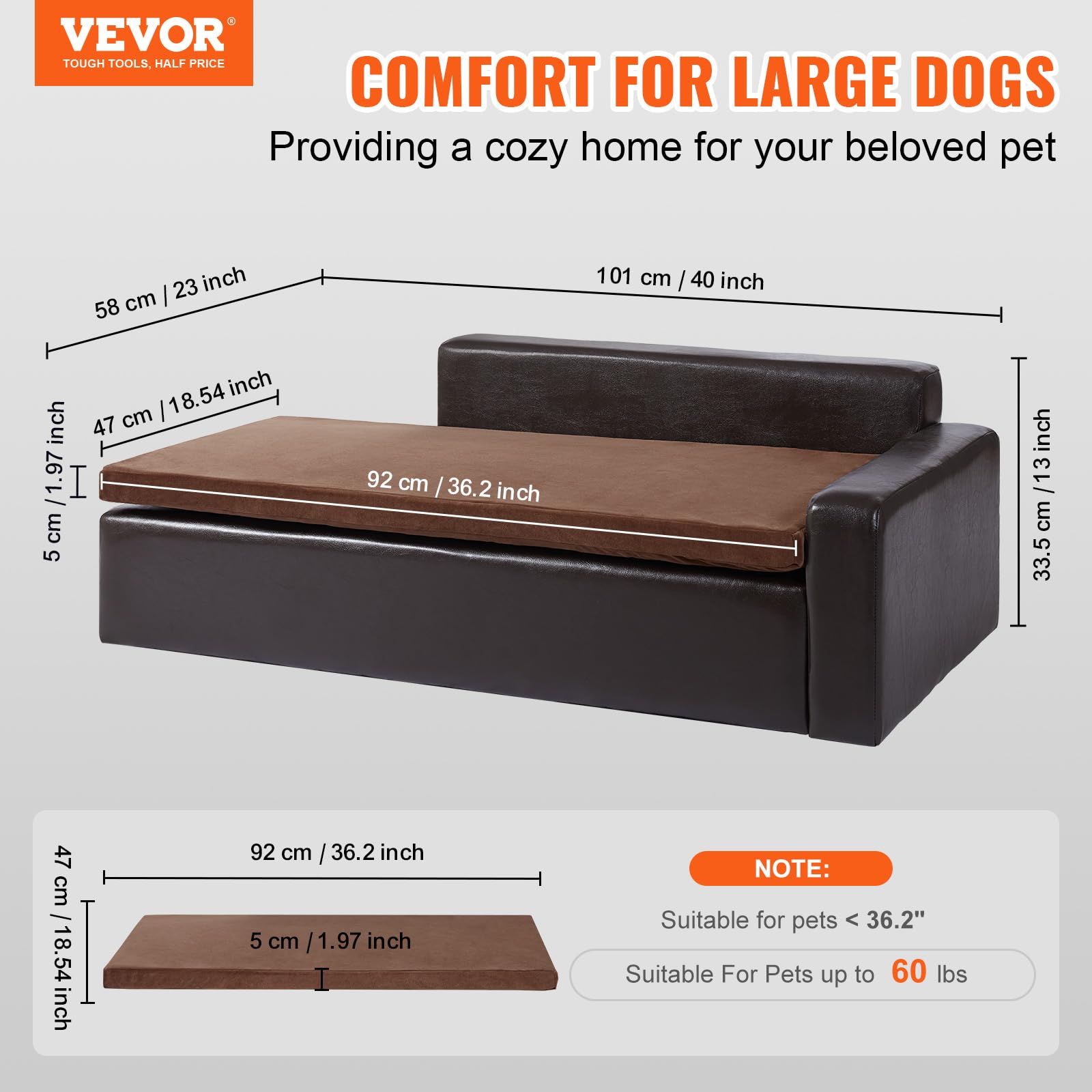 Foto 3 pulgar | Sofá Y Silla De Piel Para Perros Y Gatos Pequeños Vevor - Venta Internacional.