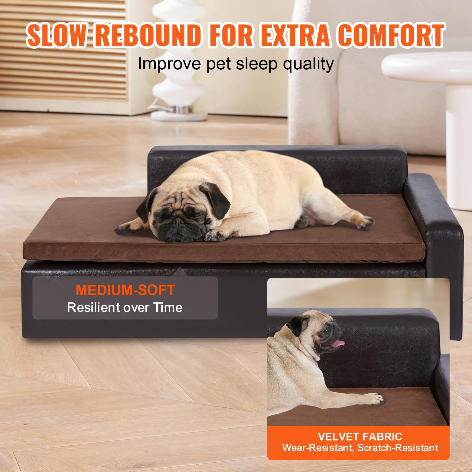 Foto 4 | Sofá Y Silla De Piel Para Perros Y Gatos Pequeños Vevor - Venta Internacional.