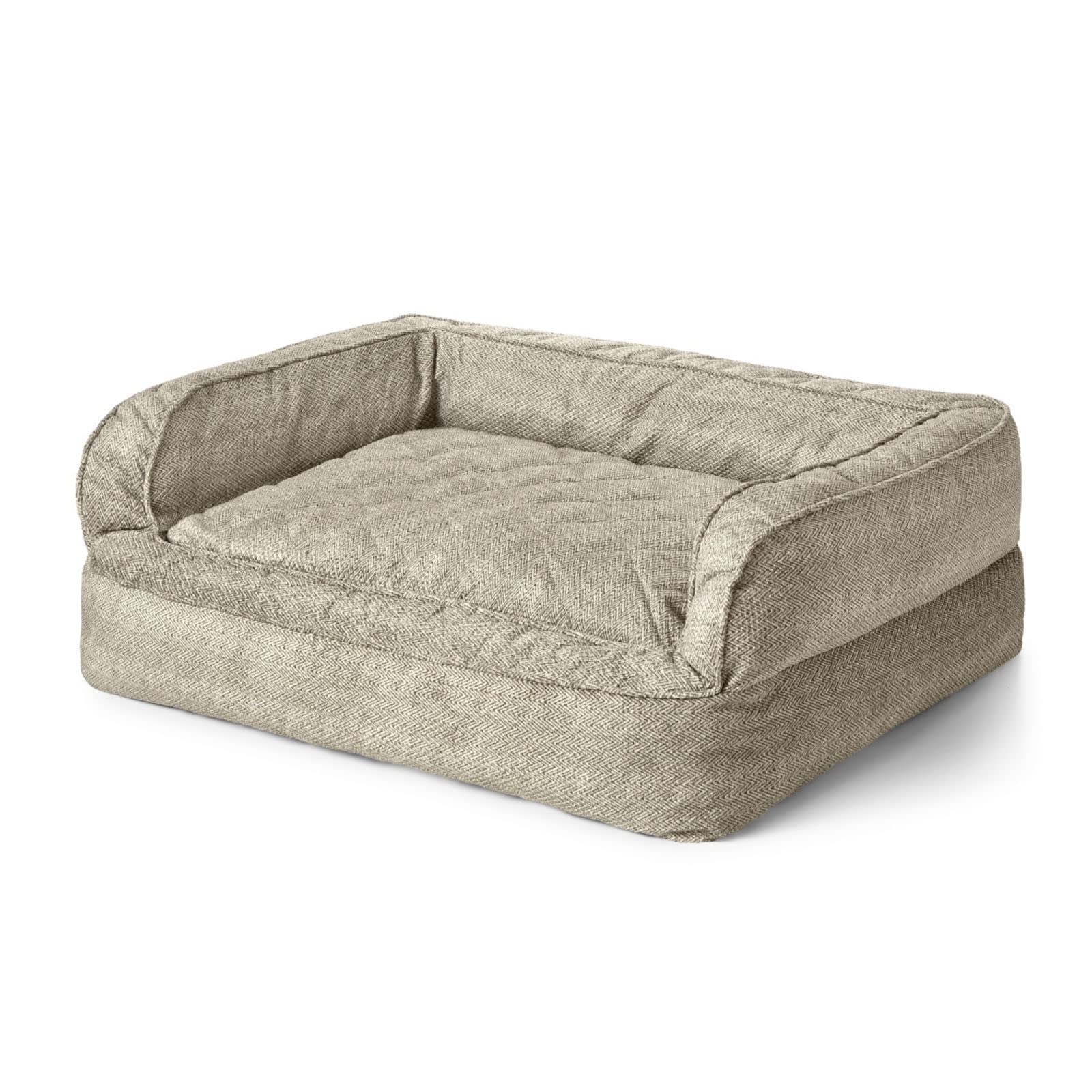 Cama Para Perros Orvis Comfortfill-eco Sofá Charcoal Chevron M - Venta Internacional.