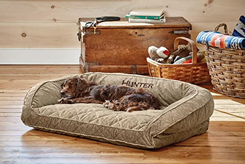 Foto 4 pulgar | Cama Para Perros Orvis Comfortfill-eco Bolster Plush Brown Tweed Med - Venta Internacional.