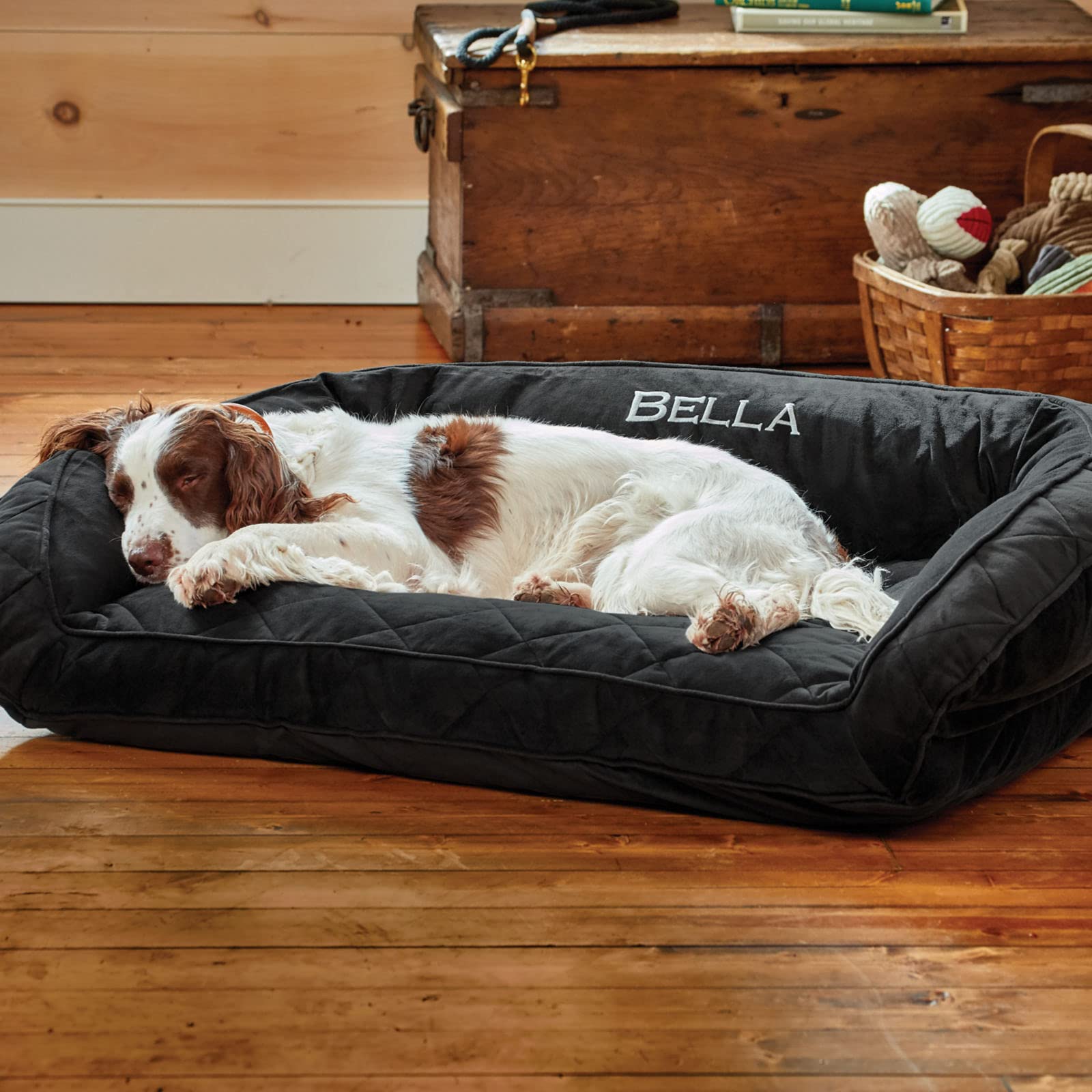 Cama Para Perros Orvis Comfortfill-eco Bolster De Felpa Rectangular, Grande - Venta Internacional.