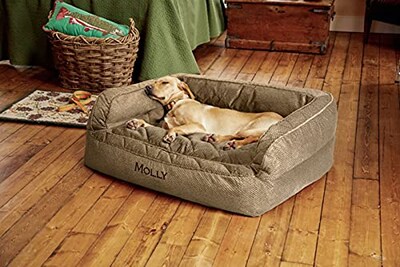 Foto 2 | Cama Para Perros Orvis Comfortfill-eco, Sofá Pequeño De Tweed Marrón - Venta Internacional.