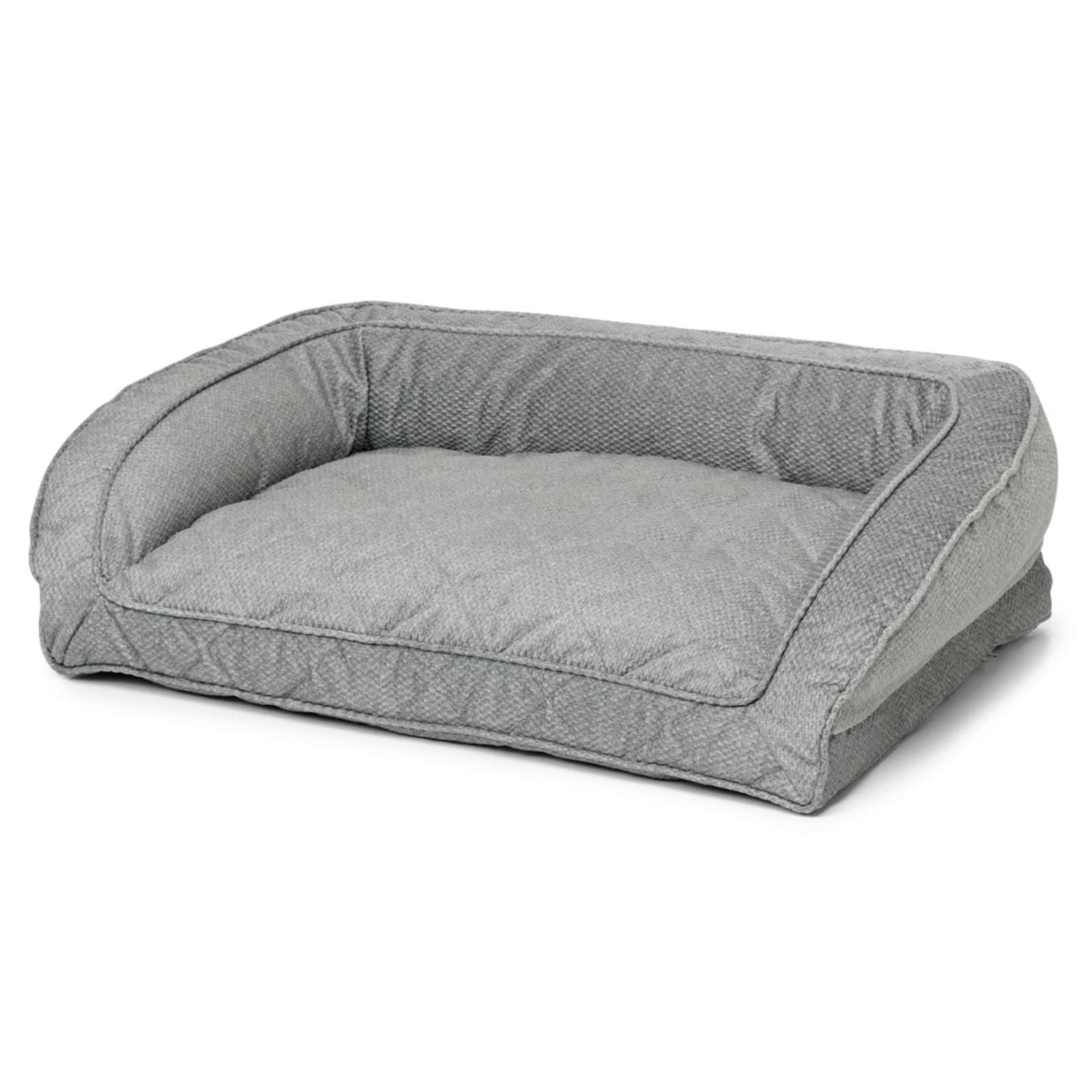 Cama Para Perros Orvis Comfortfill-eco Bolster Plush Grey Tweed M - Venta Internacional.