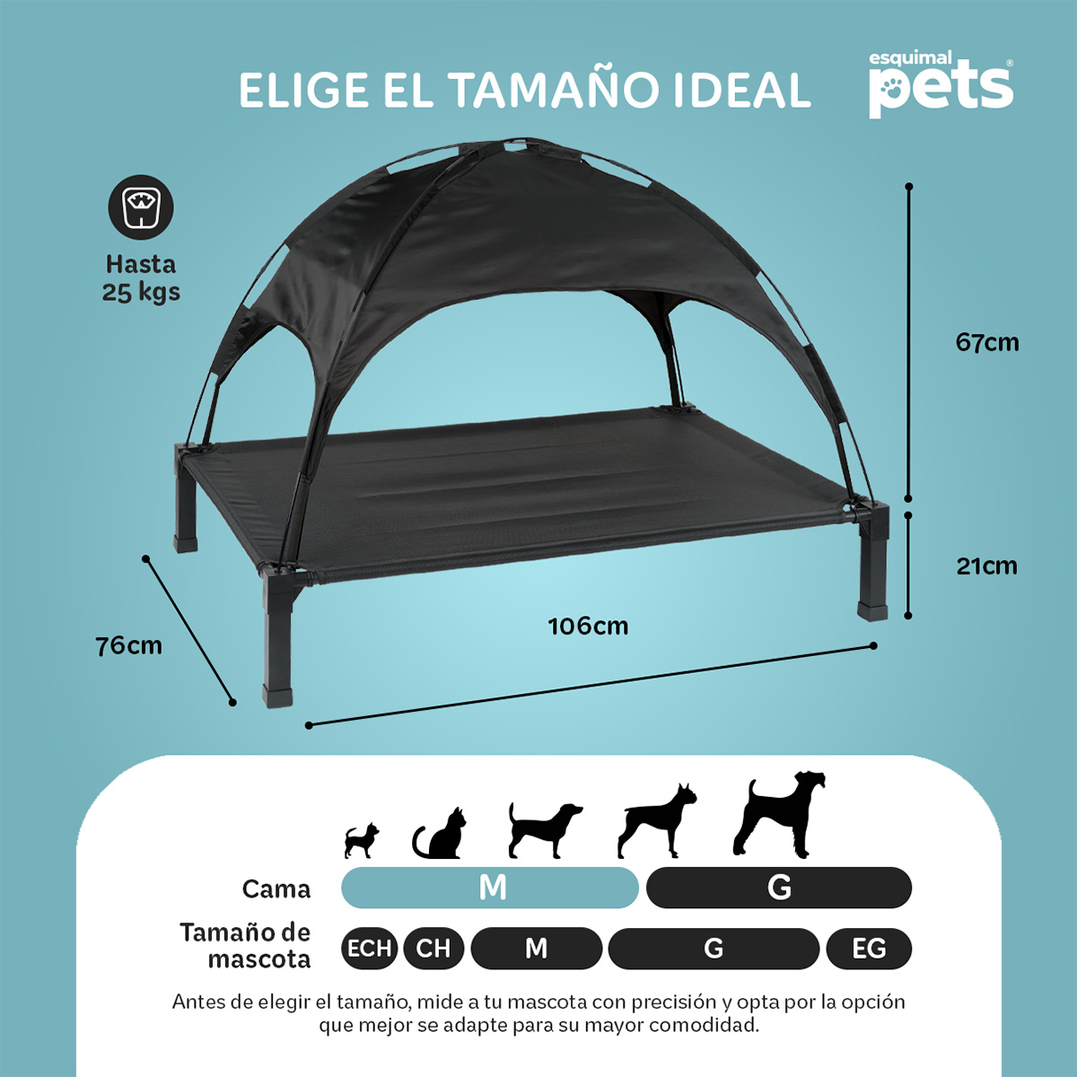 Foto 6 pulgar | Cama Elevada Para Perro, Mascotas Esquimal Con Toldo Impermeable Y Malla Transpirable, 106 X 76 X 88 Cm, Negro