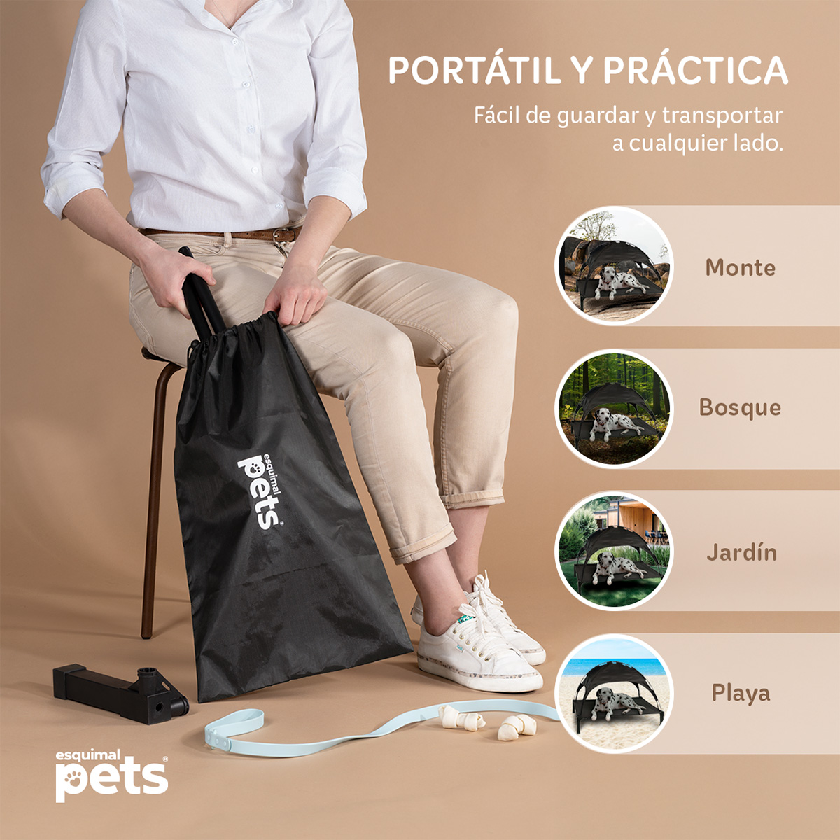 Foto 7 pulgar | Cama Elevada Para Perro, Mascotas Esquimal Con Toldo Impermeable Y Malla Transpirable, 106 X 76 X 88 Cm, Negro