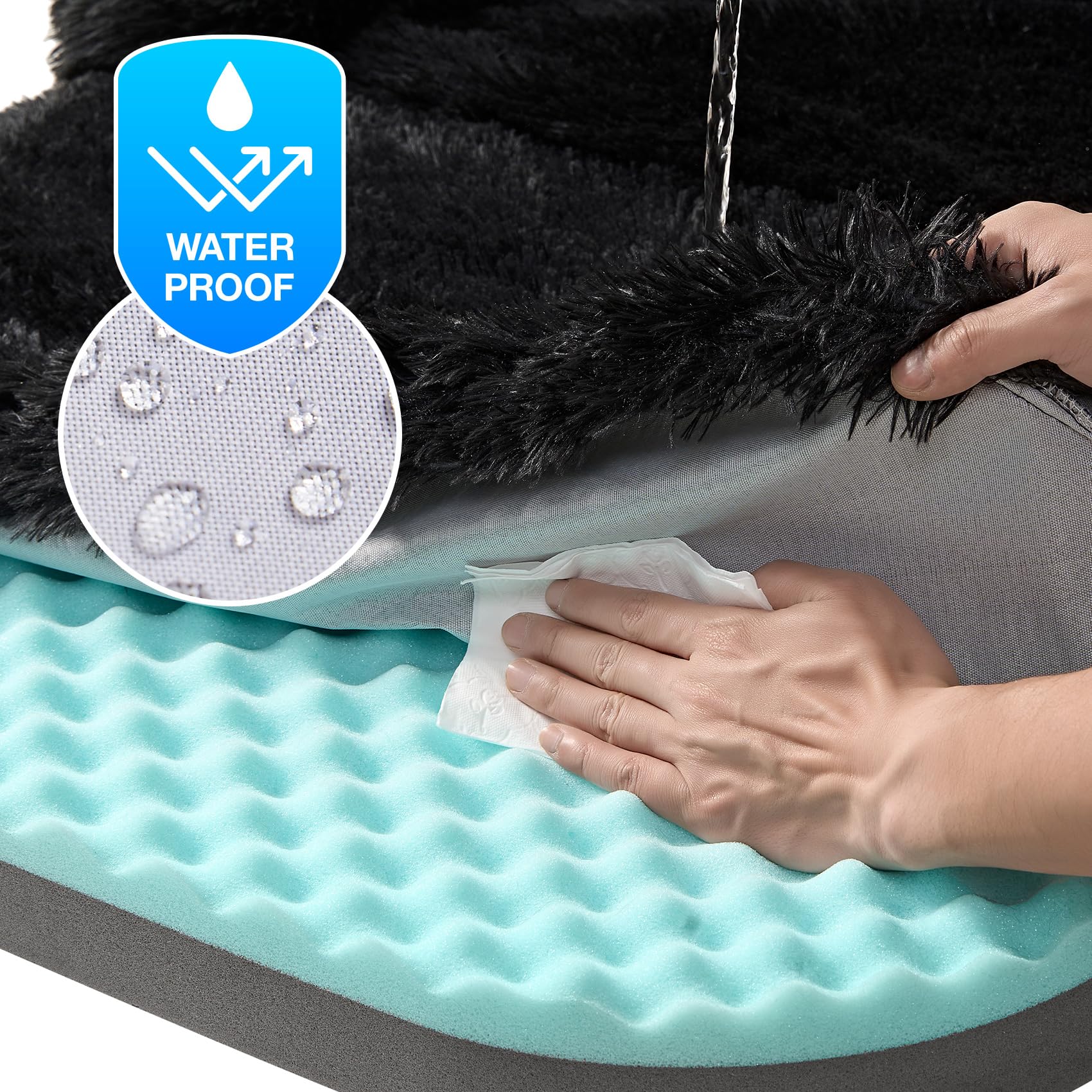 Foto 6 | Cama Para Perros Eheyciga, Plegable, Xxl, De Piel Sintética Y Esponjosa Para Perros Grandes - Venta Internacional.