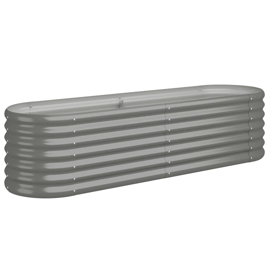 Foto 2 pulgar | Cama Elevada De Jardín Vidaxl De Acero Con Recubrimiento En Polvo Gris, 150 X 40 X 36 Cm - Venta Internacional.
