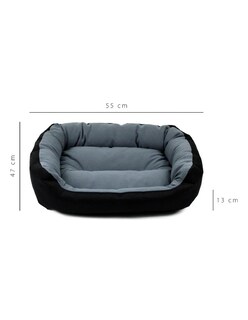 Foto 2 | Cama Para Perro Negra / Gris Chica Resistente