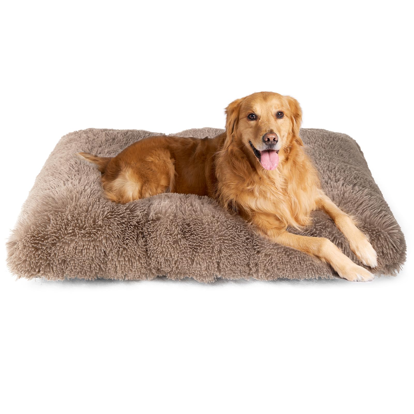 Cama Para Perros Eheyciga, Mullida Y Esponjosa Para Perros Extra Grandes, Camello - Venta Internacional.