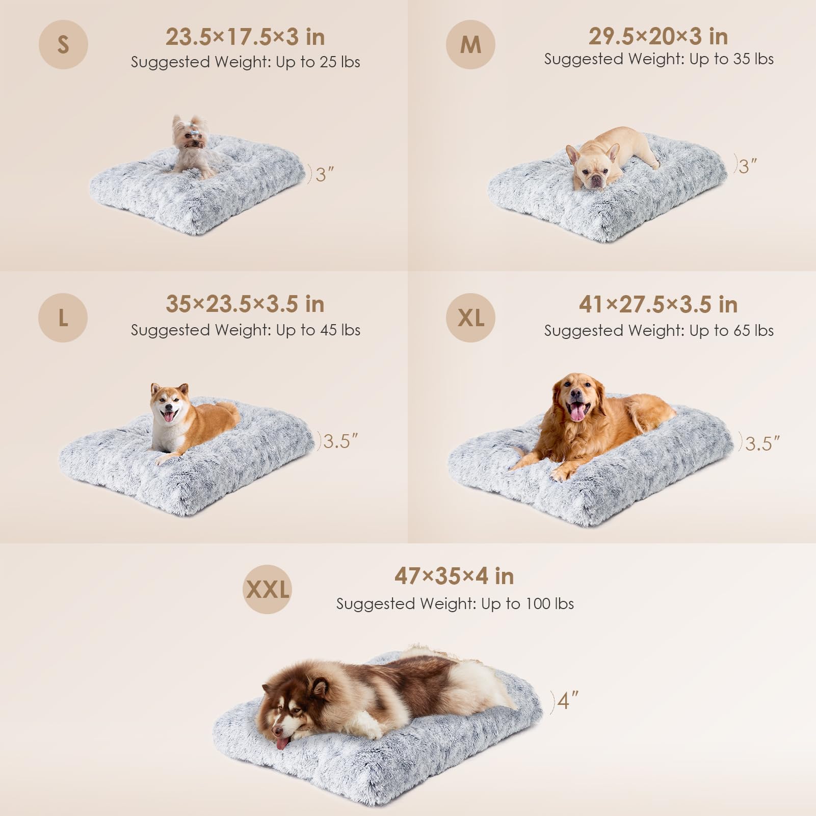 Foto 2 | Cama Para Perros Eheyciga, Mullida Y Esponjosa, De Piel Sintética Para Perros Grandes - Venta Internacional.