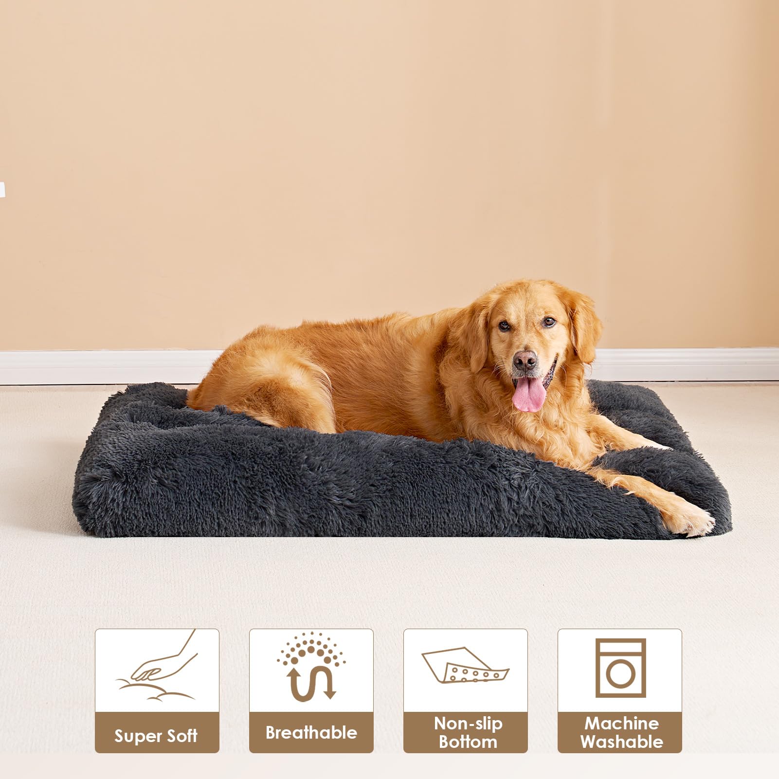 Foto 8 pulgar | Cama Tipo Jaula Para Perros Eheyciga, Mullida Y Esponjosa, De Piel Sintética Para Perros De Tamaño Xl - Venta Inte