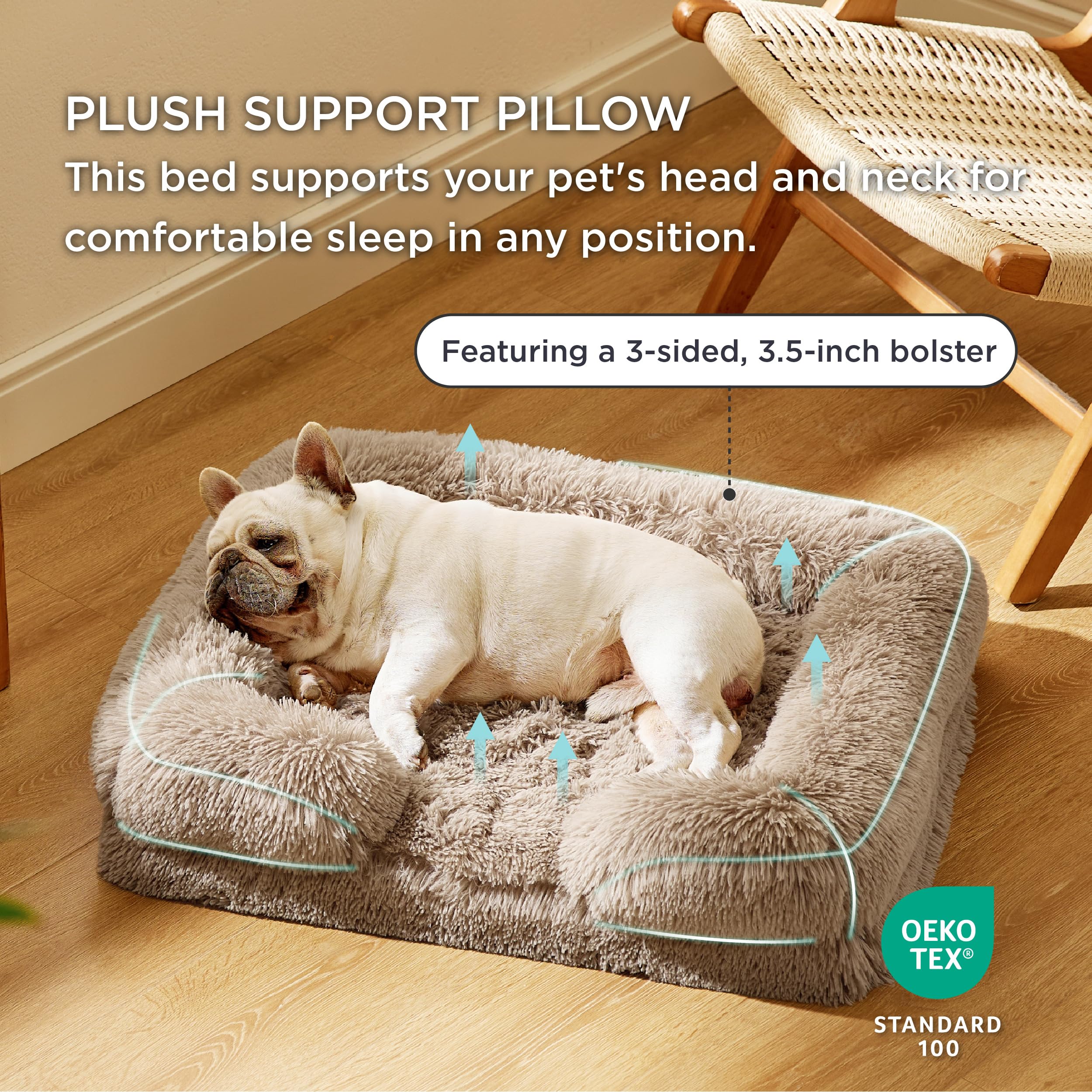 Foto 4 pulgar | Cama Ortopédica Bedsure Para Perros Medianos, Sofá Cama Para Perros, Calmante E Impermeable, Tamaño  - Venta Inter