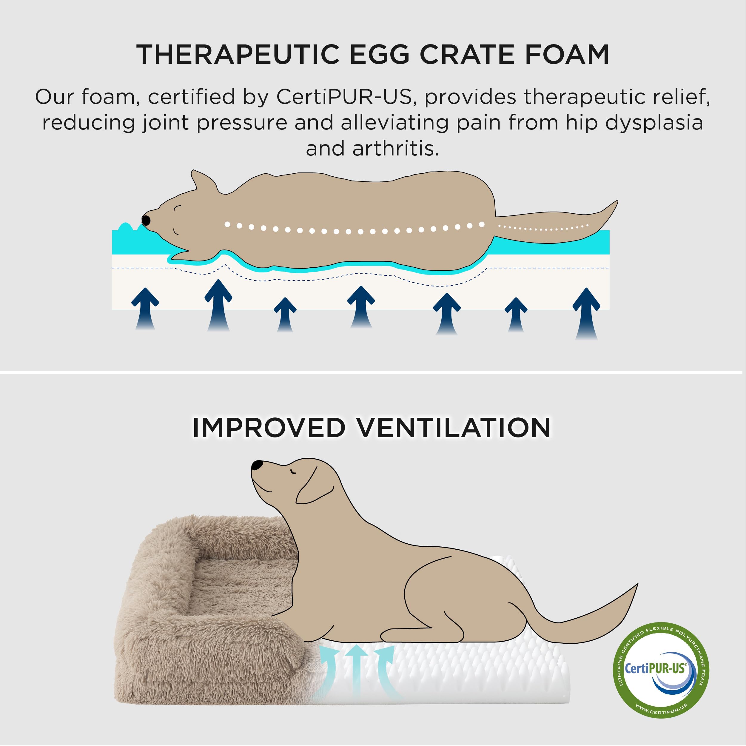 Foto 5 pulgar | Cama Ortopédica Bedsure Para Perros Medianos, Sofá Cama Para Perros, Calmante E Impermeable, Tamaño  - Venta Inter