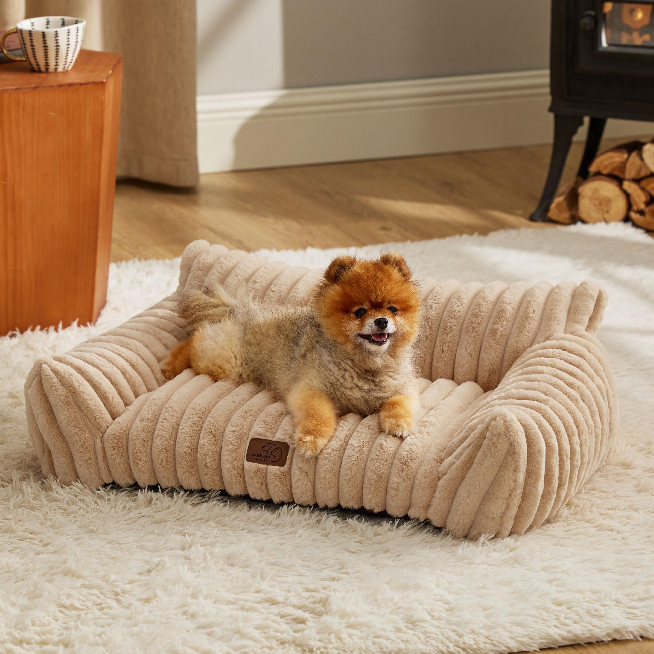 Bonito Sofá Bedsure Para Mascotas, Mullido Sofá Para Perros Pequeños Con Forro Polar De Pana Suave D - Venta Inter
