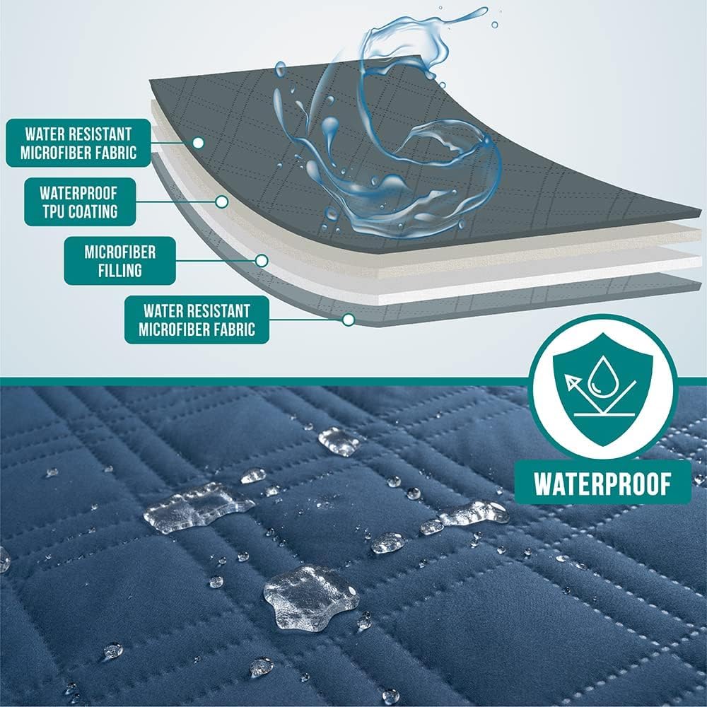 Foto 4 pulgar | Funda De Cama Impermeable Para Perros Petami 102x82 Azul - Venta Internacional.