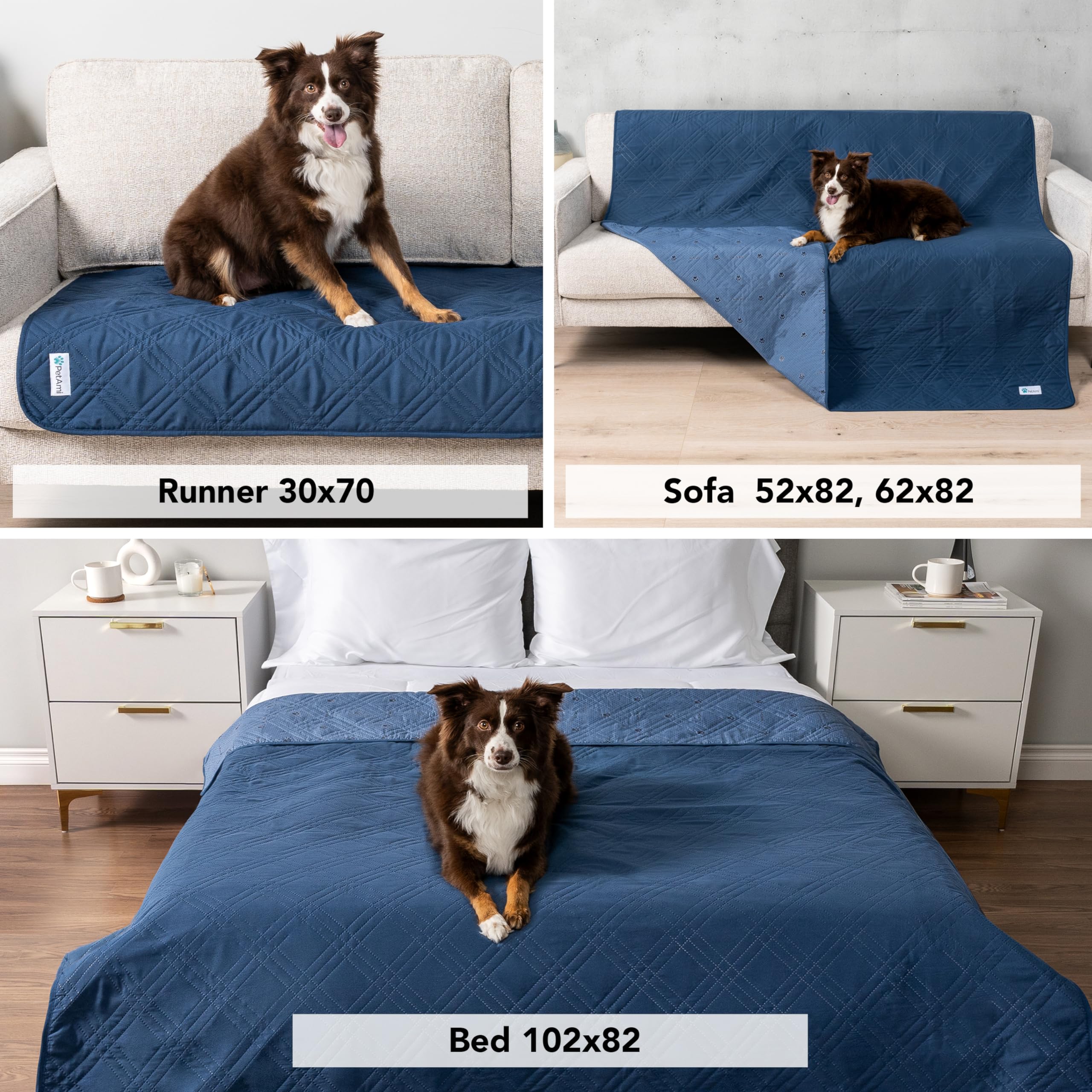 Foto 5 pulgar | Funda De Cama Impermeable Para Perros Petami 102x82 Azul - Venta Internacional.
