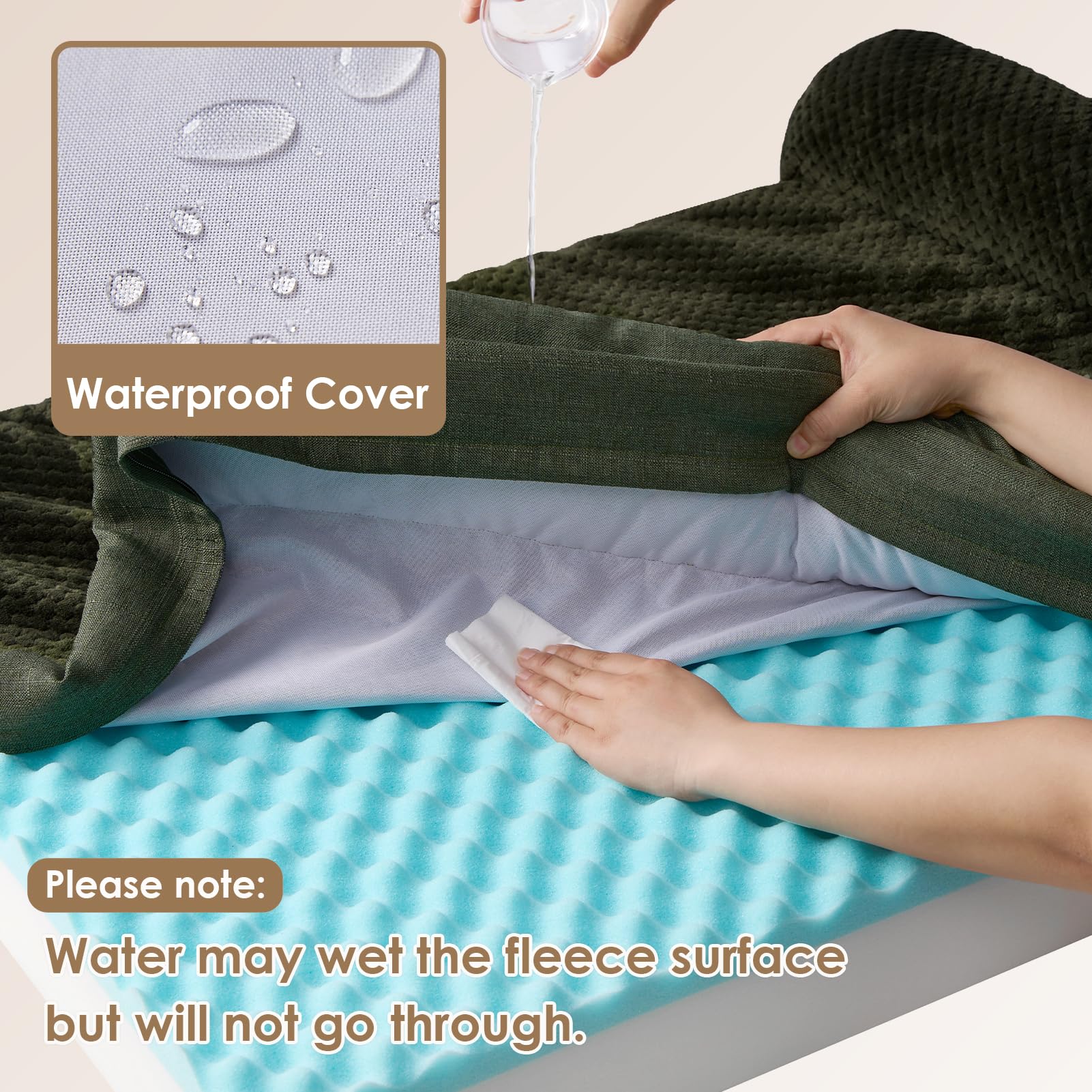 Foto 4 pulgar | Cama Para Perros Eheyciga, Ortopédica, De Espuma Viscoelástica, Grande, Impermeable - Venta Internacional.