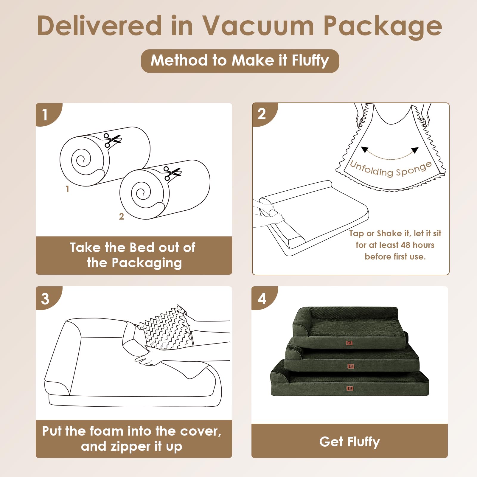 Foto 8 pulgar | Cama Para Perros Eheyciga, Ortopédica, De Espuma Viscoelástica, Grande, Impermeable - Venta Internacional.
