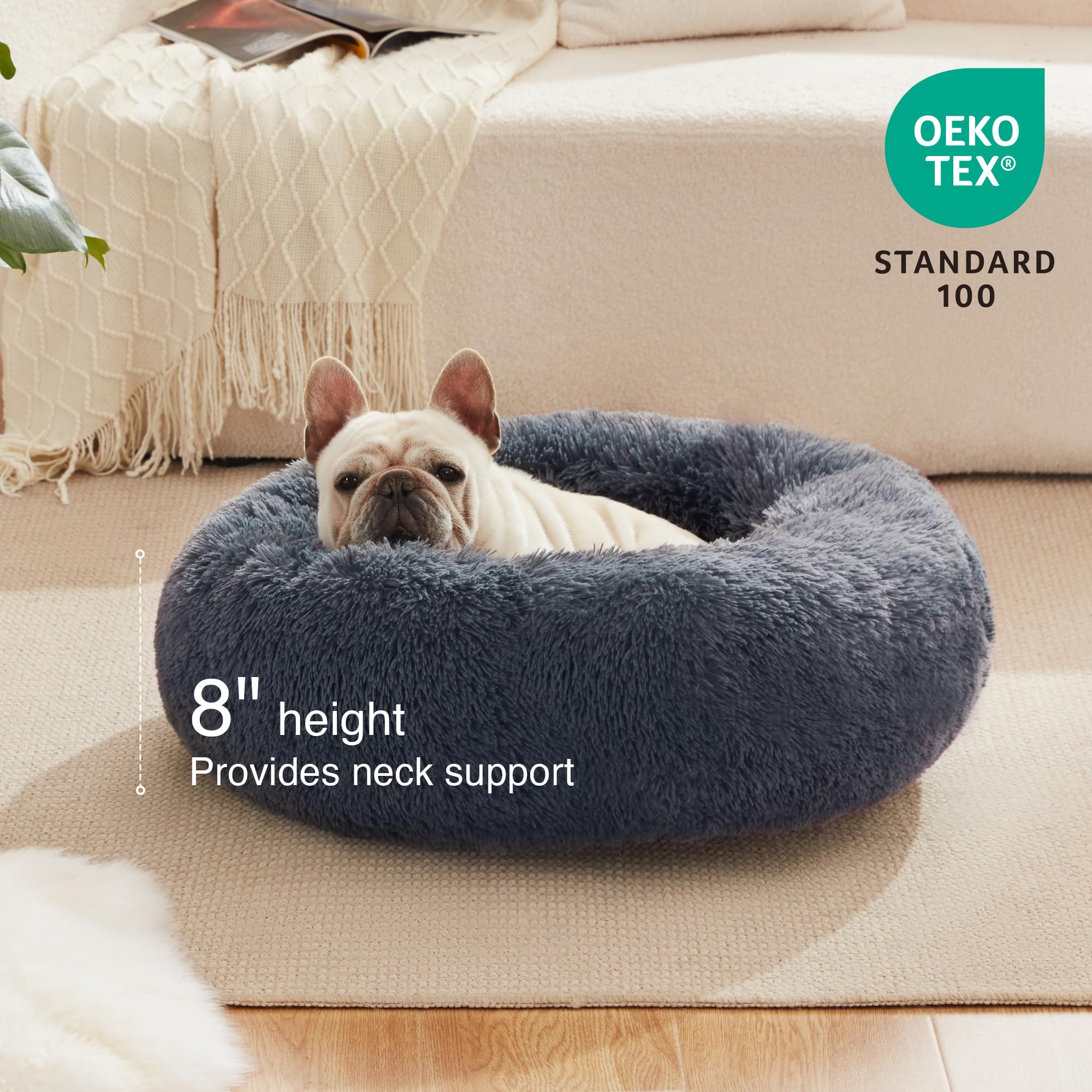 Foto 4 pulgar | Cat Bed Love's Cabin, Esponjosa, Gris Azulado, 20 Pulgadas, Para Gatos De Interior - Venta Internacional.
