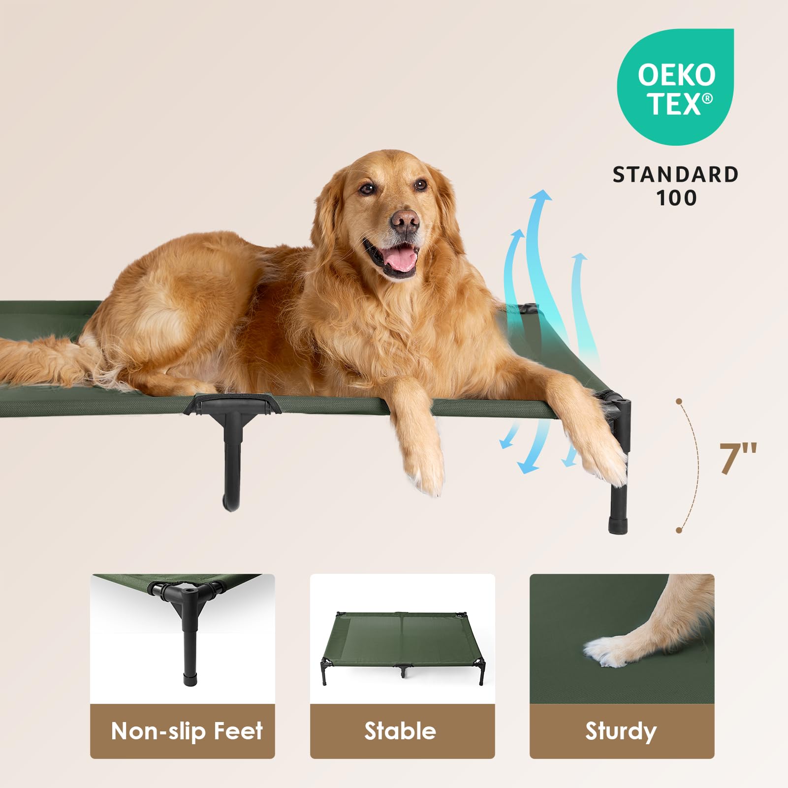 Foto 3 pulgar | Cuna Elevada Para Perros Eheyciga De 112 Cm Con Marco Para Perros Grandes - Venta Internacional.