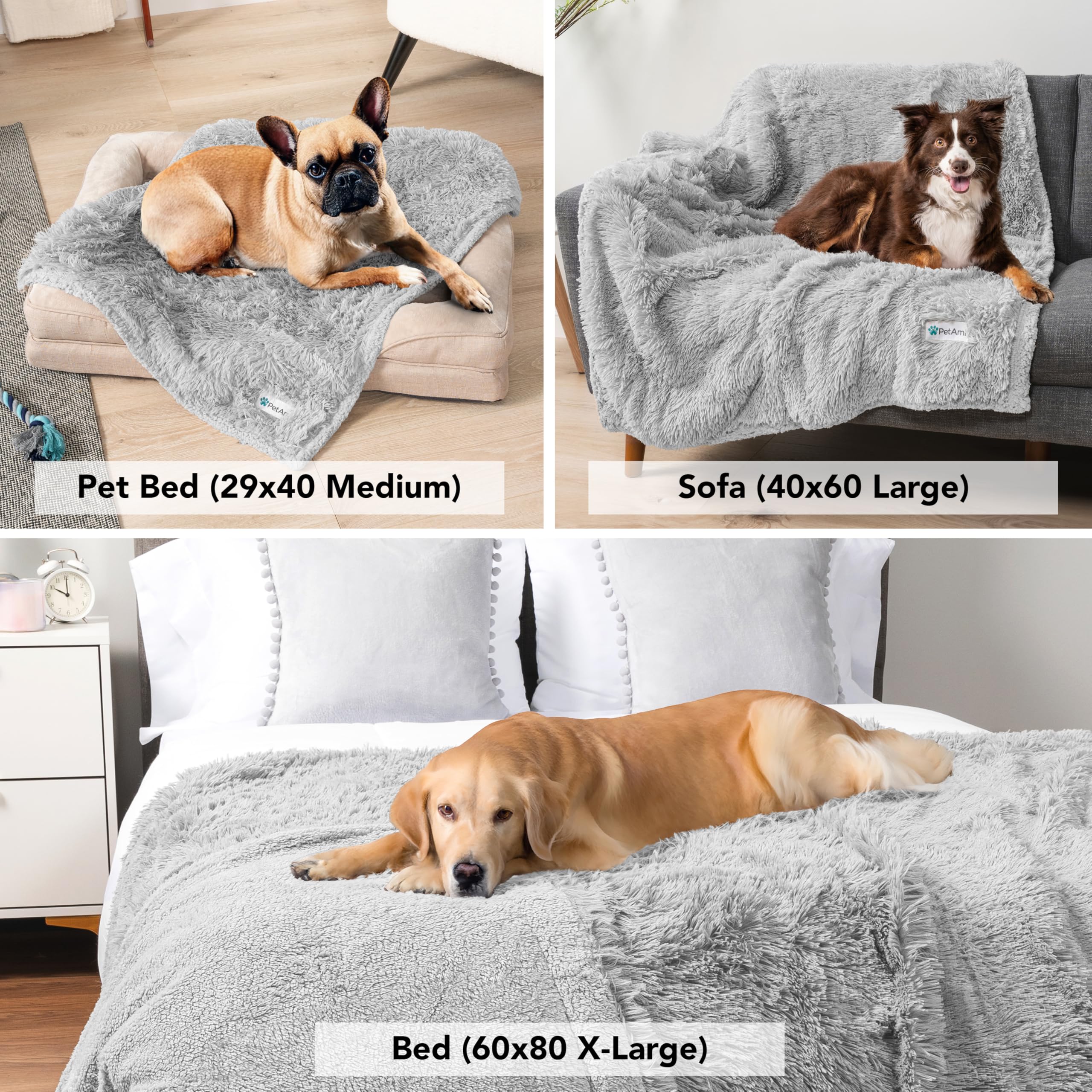Foto 4 | Manta Impermeable Petami Para Perro Grande, 60 X 80 Cm, Color Gris Claro - Venta Internacional.
