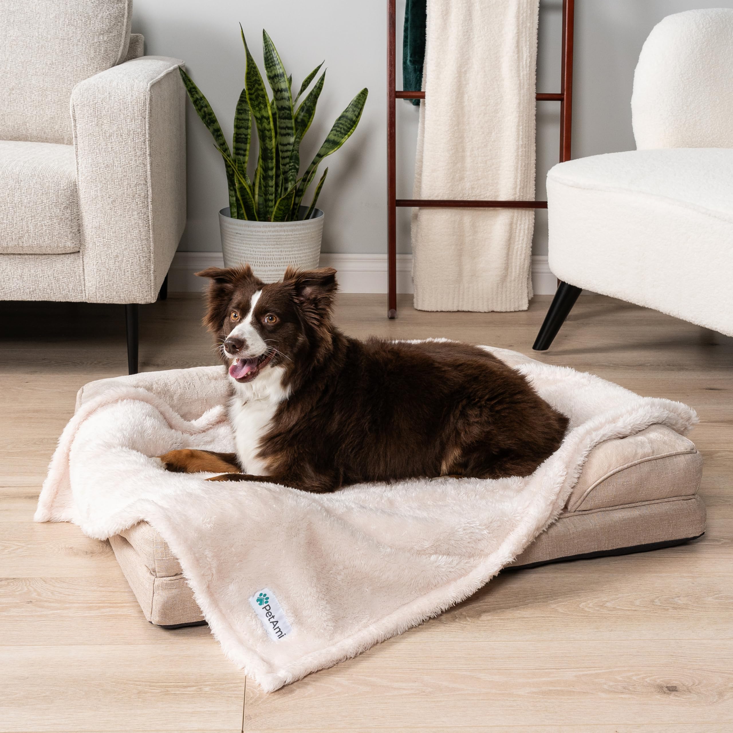 Foto 4 pulgar | Manta Para Perros Petami Fluffy, Suave Forro Polar Sherpa De Color Beige, 24 X 32 Pulgadas - Venta Internacional.