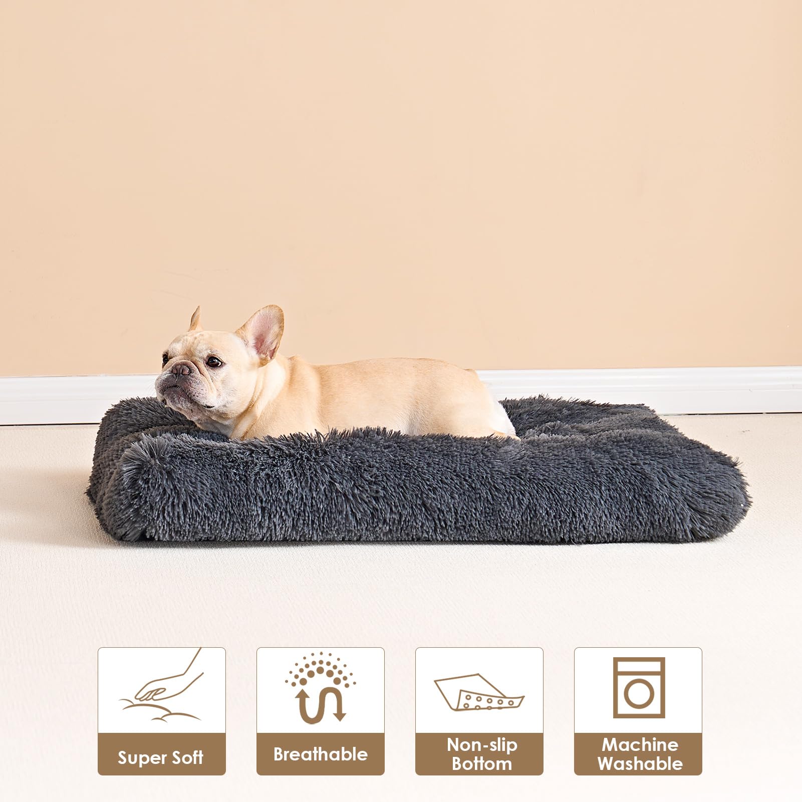 Foto 8 pulgar | Cama Para Perros Eheyciga, Mullida Y Esponjosa, De Piel Sintética Para Perros De Tamaño Mediano - Venta Internacional.
