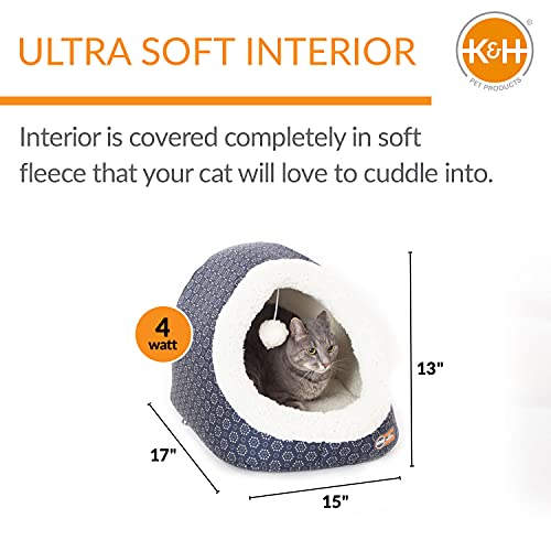 Foto 2 | Cama Para Gatos K&h Pet Products Thermo-pet Cave Heated Navy - Venta Internacional.