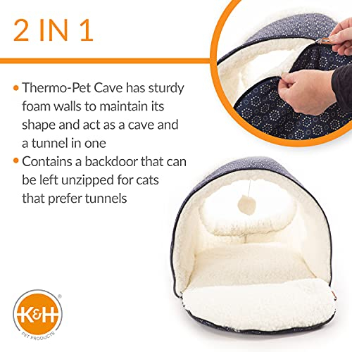 Foto 3 | Cama Para Gatos K&h Pet Products Thermo-pet Cave Heated Navy - Venta Internacional.