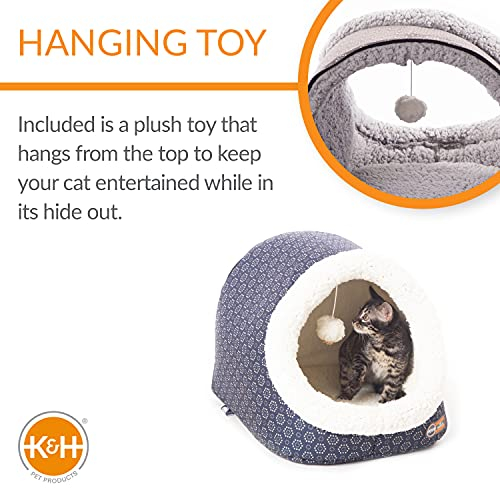 Foto 5 | Cama Para Gatos K&h Pet Products Thermo-pet Cave Heated Navy - Venta Internacional.