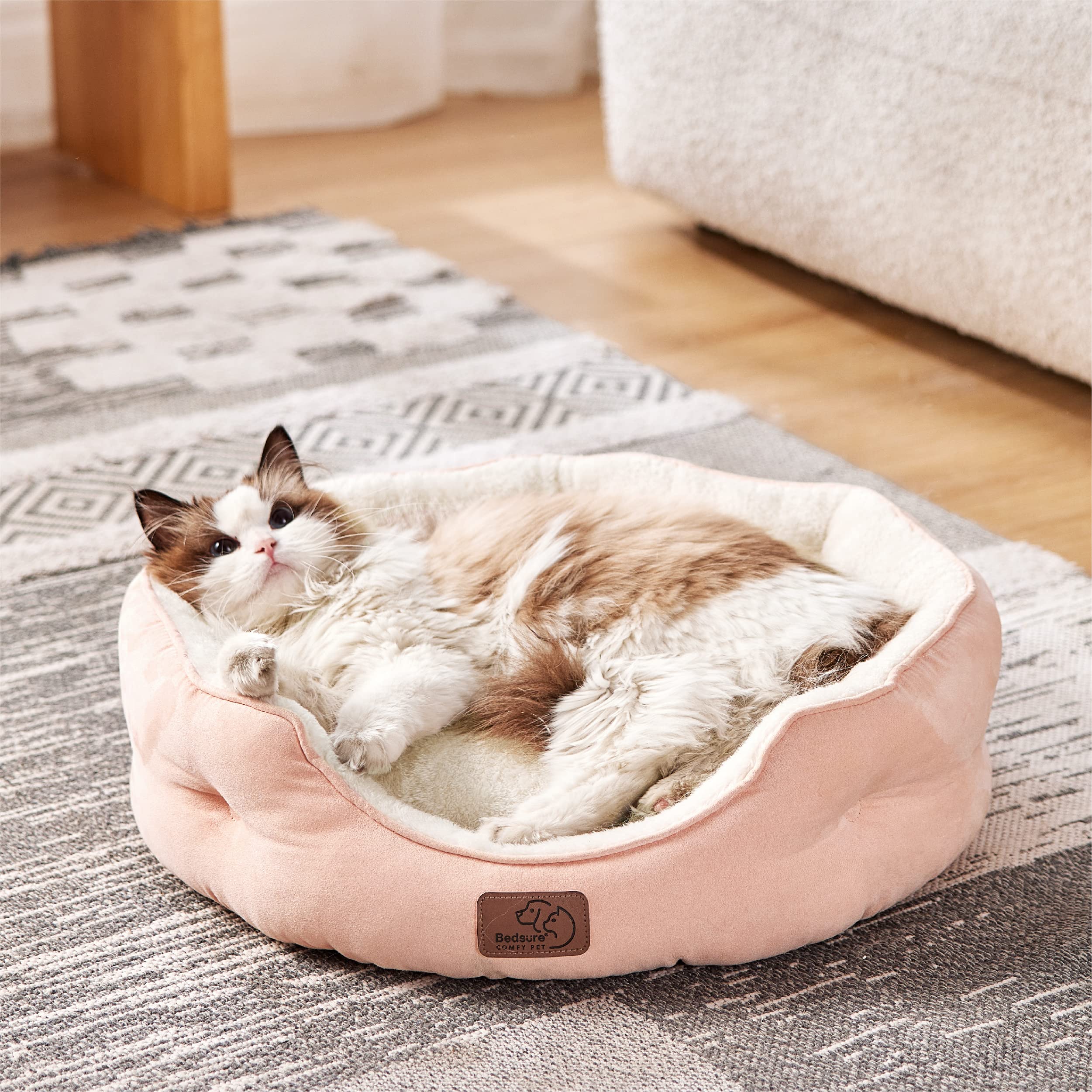 Foto 3 pulgar | Cama Para Mascotas Para Perros Y Gatos Pequeños, Lavable, 50 Cm, Rosa - Venta Internacional.