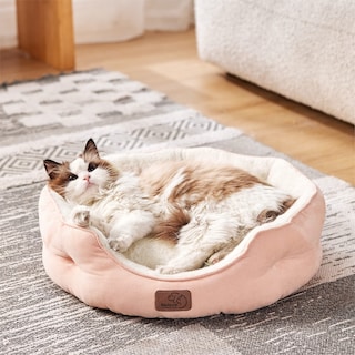 Foto 2 | Cama Para Mascotas Para Perros Y Gatos Pequeños, Lavable, 50 Cm, Rosa - Venta Internacional.