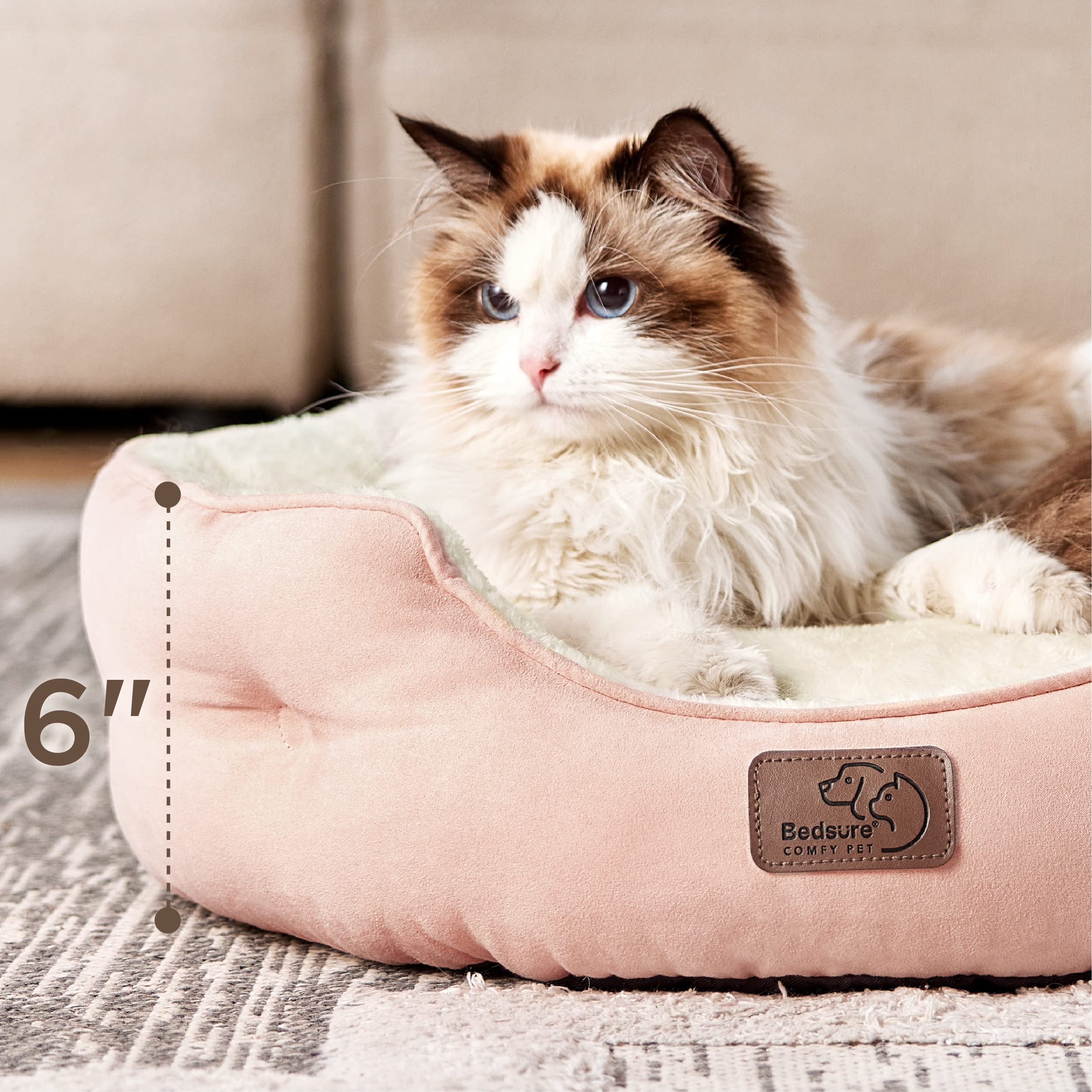 Foto 8 pulgar | Cama Para Mascotas Para Perros Y Gatos Pequeños, Lavable, 50 Cm, Rosa - Venta Internacional.