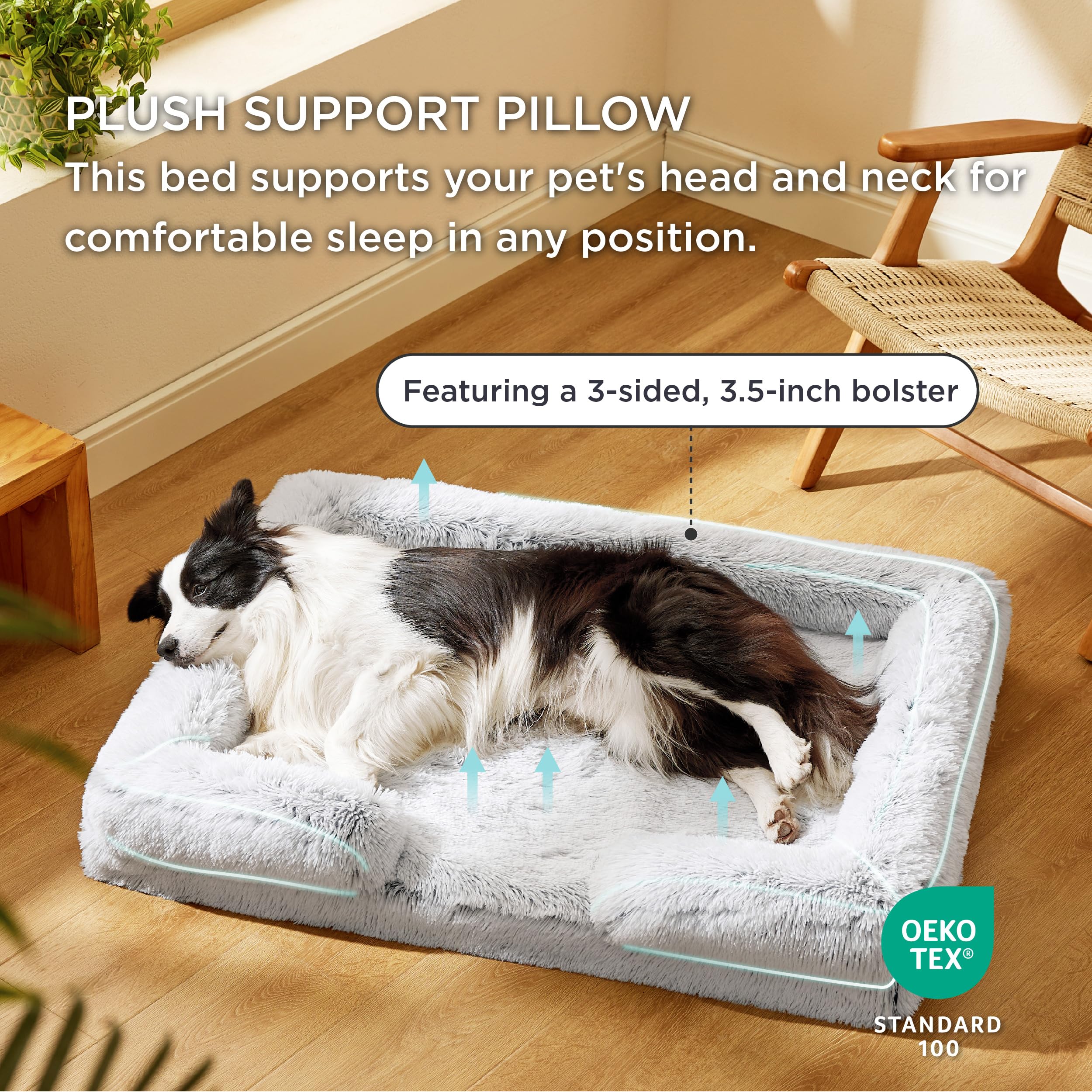 Foto 6 pulgar | Cama Ortopédica Para Perros Grandes Con Funda Lavable - Venta Internacional.