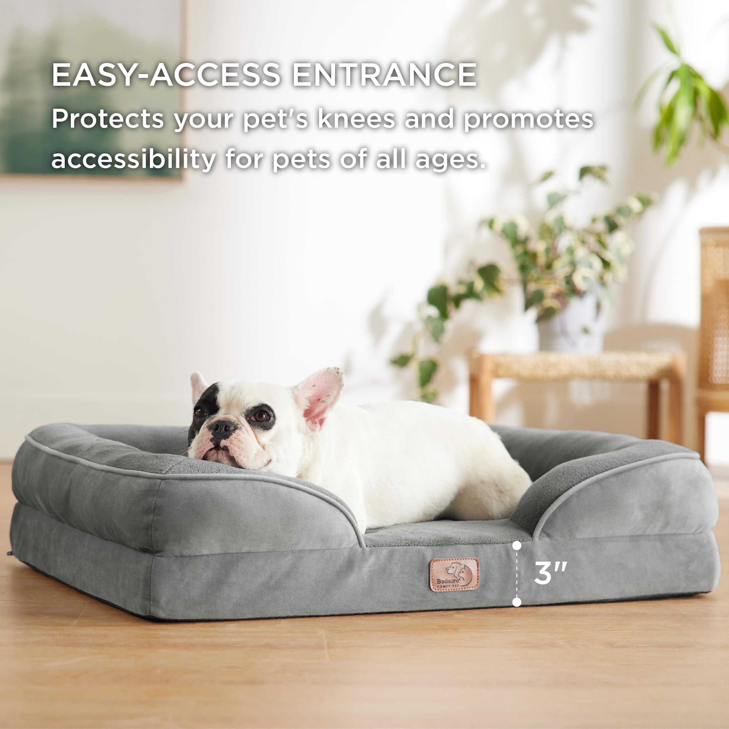 Foto 6 pulgar | Cama Ortopédica Para Perros, Impermeable, Para Perros Medianos, Color Gris - Venta Internacional.