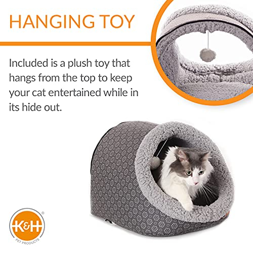 Foto 5 pulgar | Cama Para Gatos K&h Pet Products Thermo-pet Cave Heated Grey - Venta Internacional.