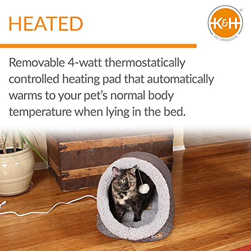 Foto 5 | Cama Para Gatos K&h Pet Products Thermo-pet Cave Heated Grey - Venta Internacional.