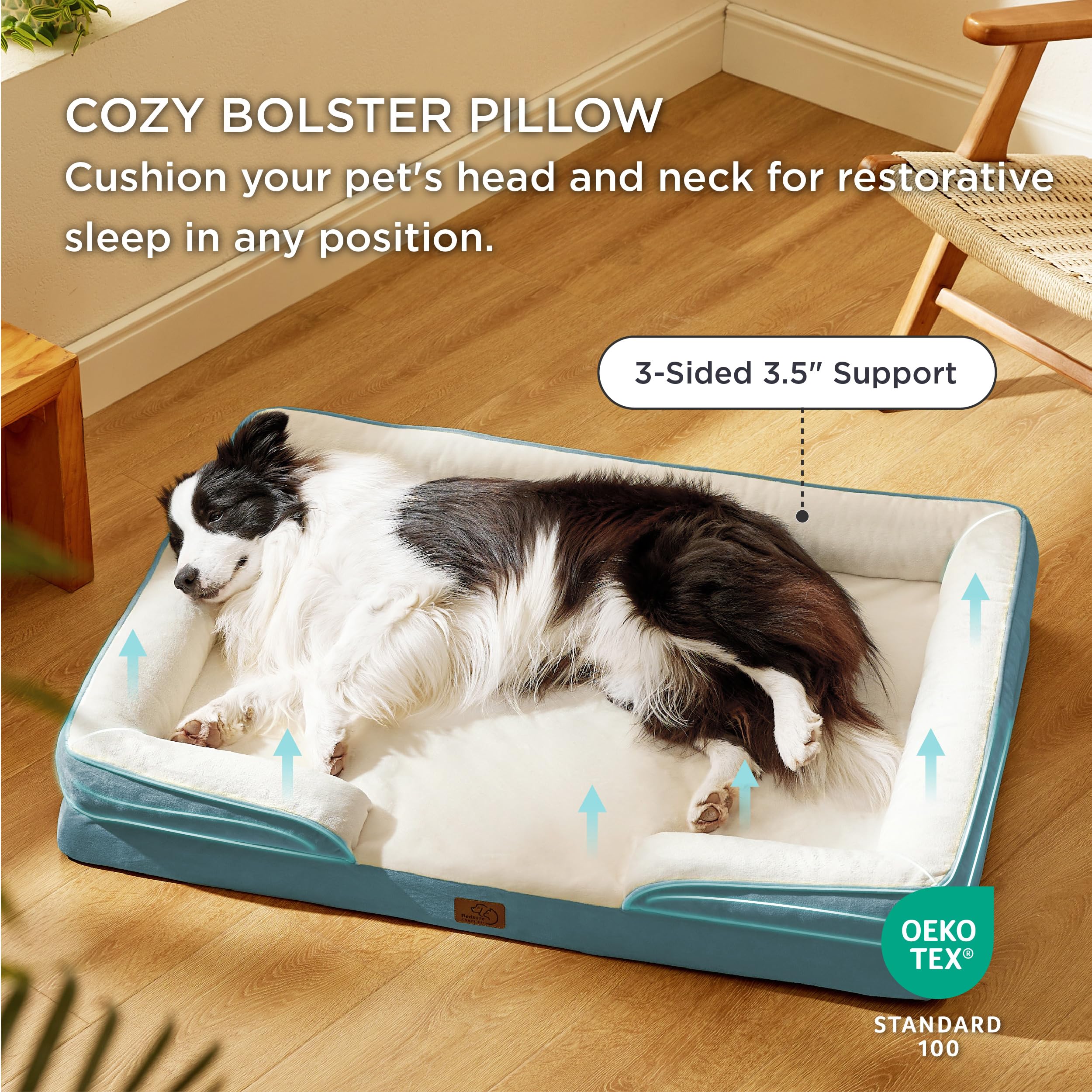 Foto 4 pulgar | Cama Ortopédica Para Perros Grandes Con Funda Lavable - Venta Internacional.