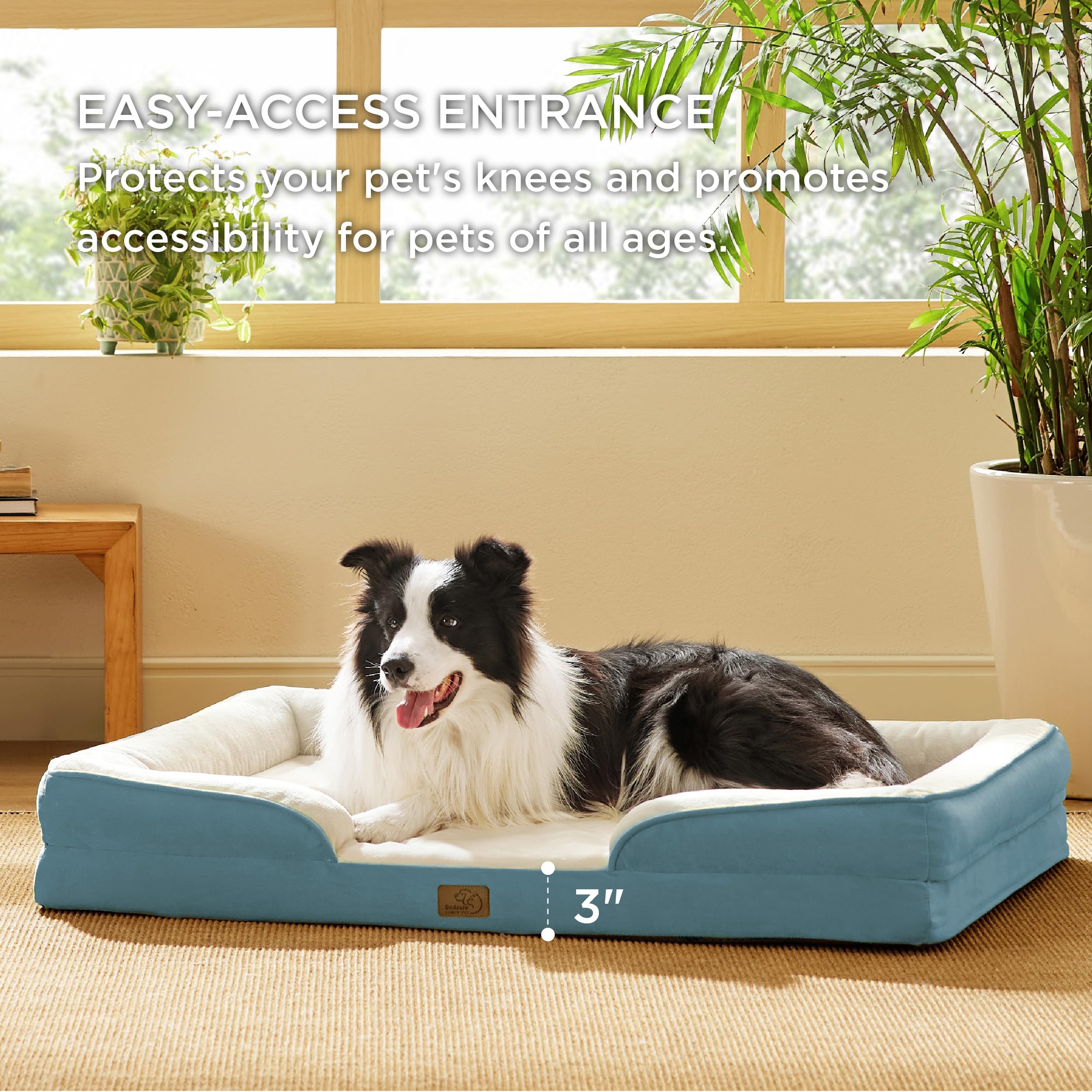 Foto 5 | Cama Ortopédica Para Perros Grandes Con Funda Lavable - Venta Internacional.