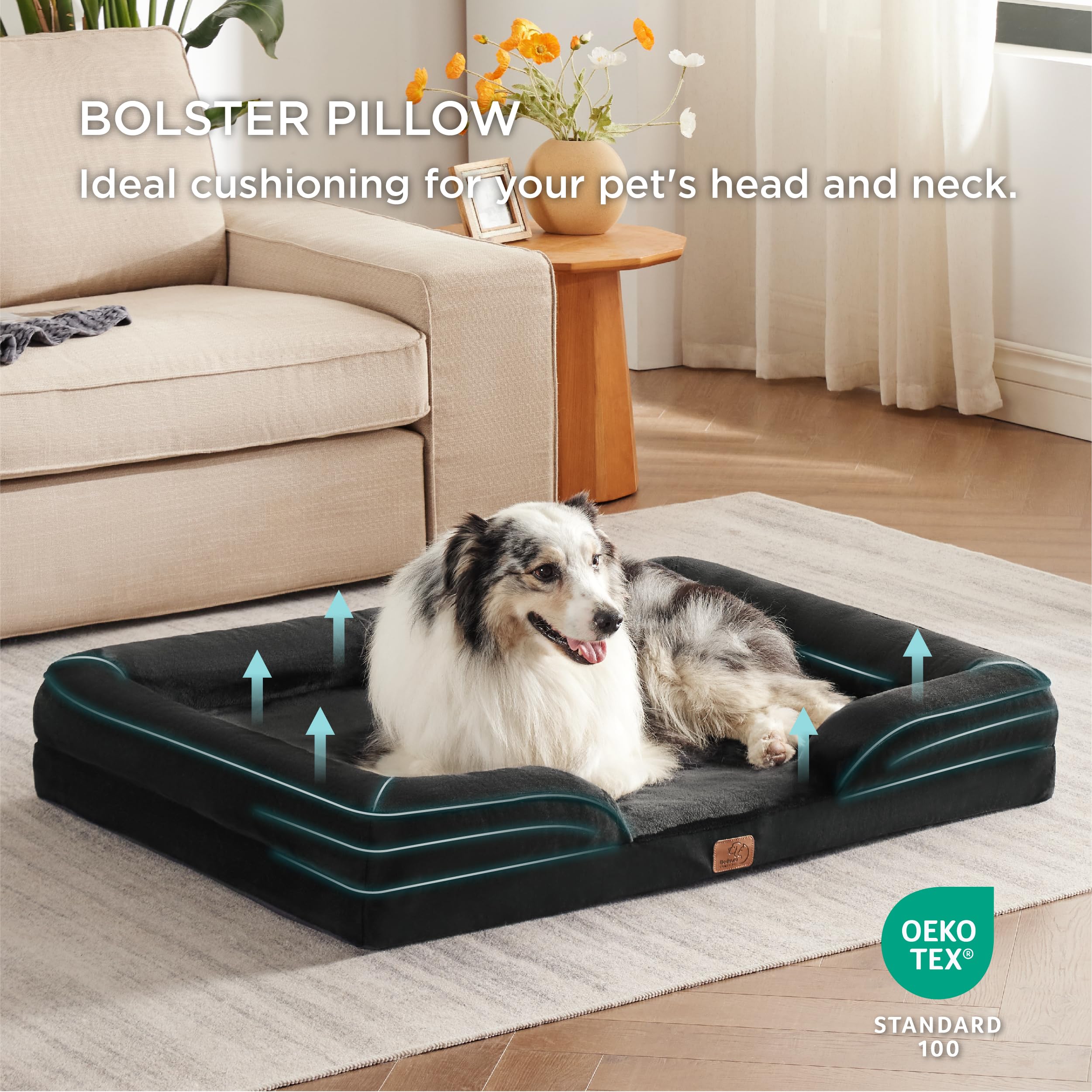 Foto 5 pulgar | Cama Para Perros Bedsure Orthopedic Xl Plus Impermeable Para Tamaño Extra Grande - Venta Internacional.