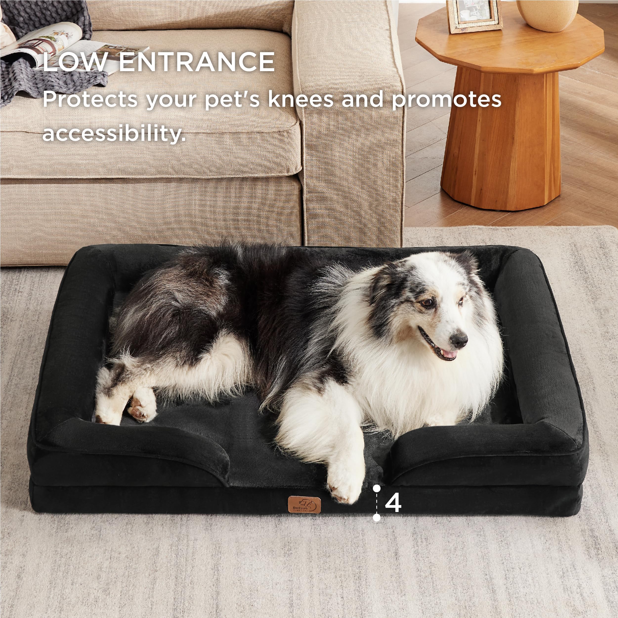 Foto 5 | Cama Para Perros Bedsure Orthopedic Xl Plus Impermeable Para Tamaño Extra Grande - Venta Internacional.
