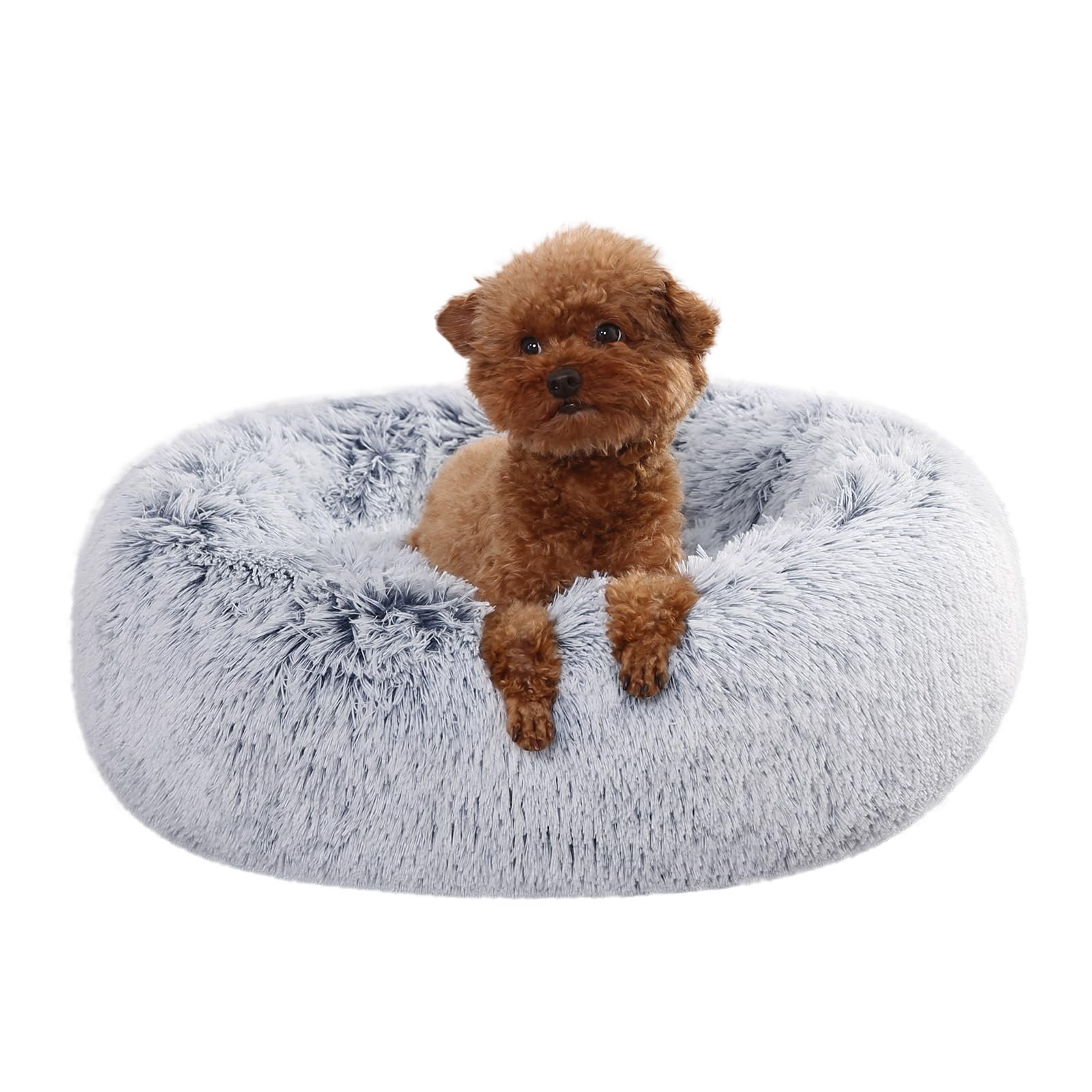 Foto 6 pulgar | Cama Para Mascotas Amazon Basics Donut De Piel Sintética Para Perro, Color Gris, 58 X 58 Cm - Venta Internacional.