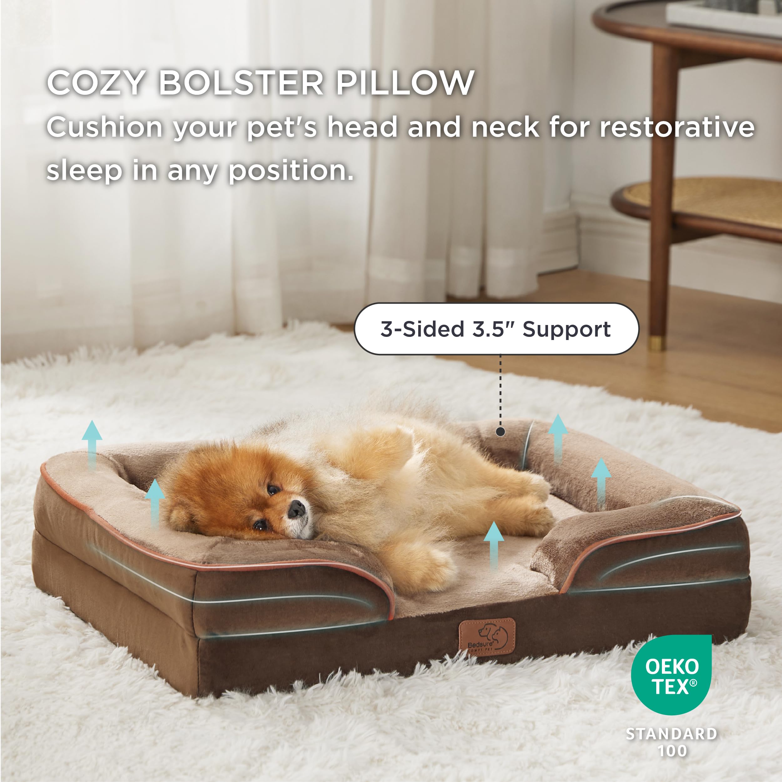 Foto 5 pulgar | Cama Ortopédica Para Perros Pequeños Con Funda Impermeable - Venta Internacional.