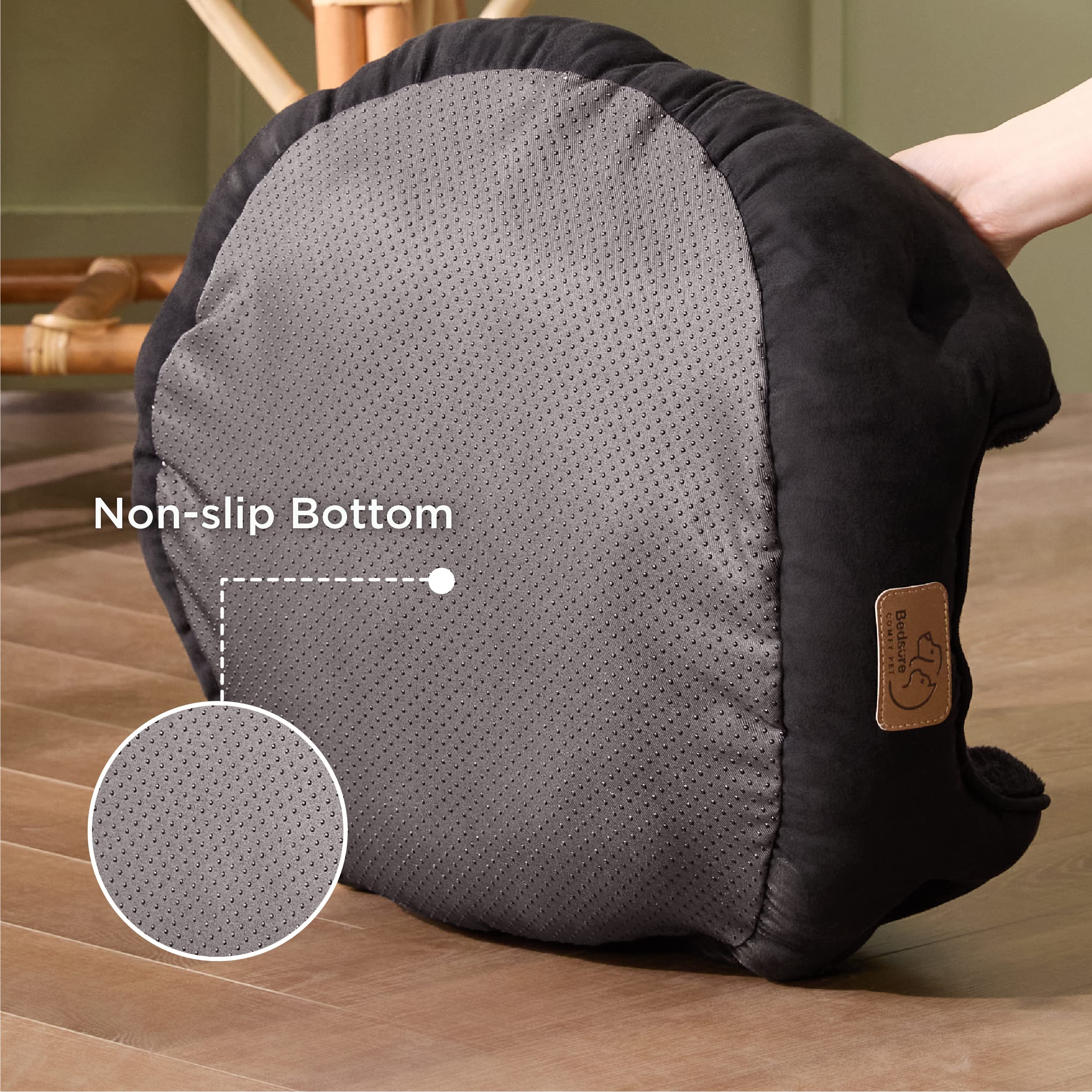 Foto 3 pulgar | Cama Para Mascotas, Redonda, 50 Cm, Para Perros Y Gatos Pequeños, Color Negro - Venta Internacional.