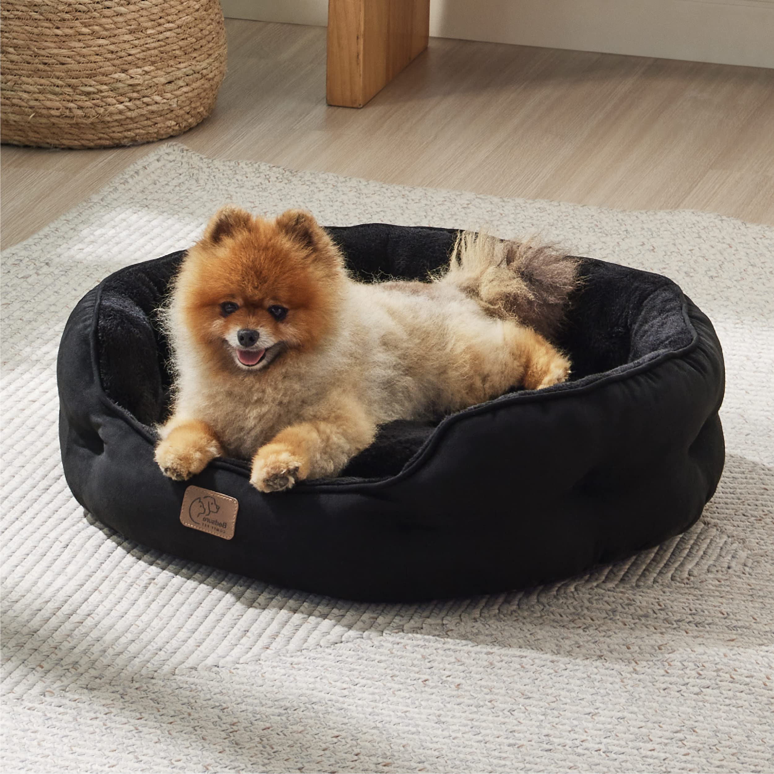 Foto 7 pulgar | Cama Para Mascotas, Redonda, 50 Cm, Para Perros Y Gatos Pequeños, Color Negro - Venta Internacional.