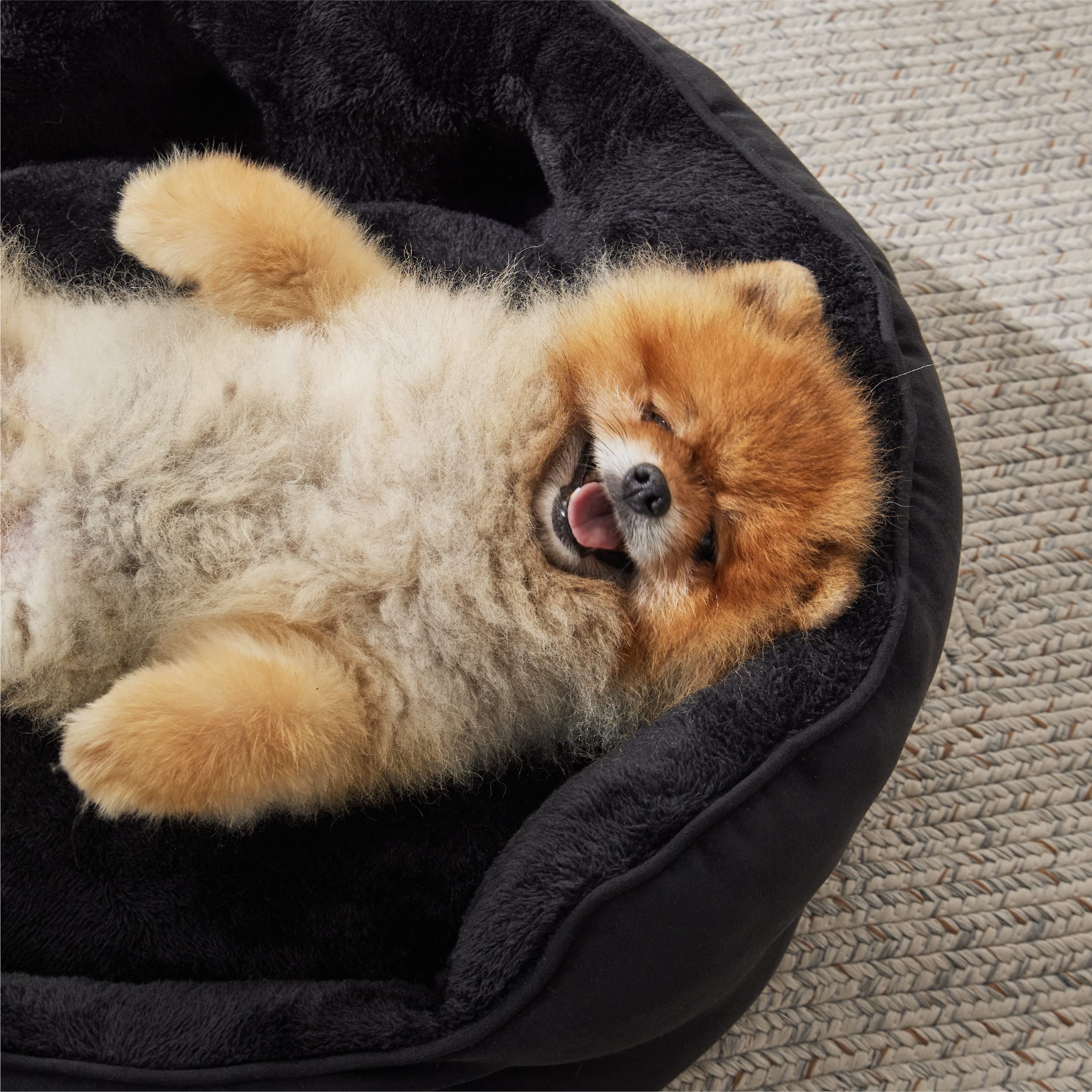 Foto 8 pulgar | Cama Para Mascotas, Redonda, 50 Cm, Para Perros Y Gatos Pequeños, Color Negro - Venta Internacional.